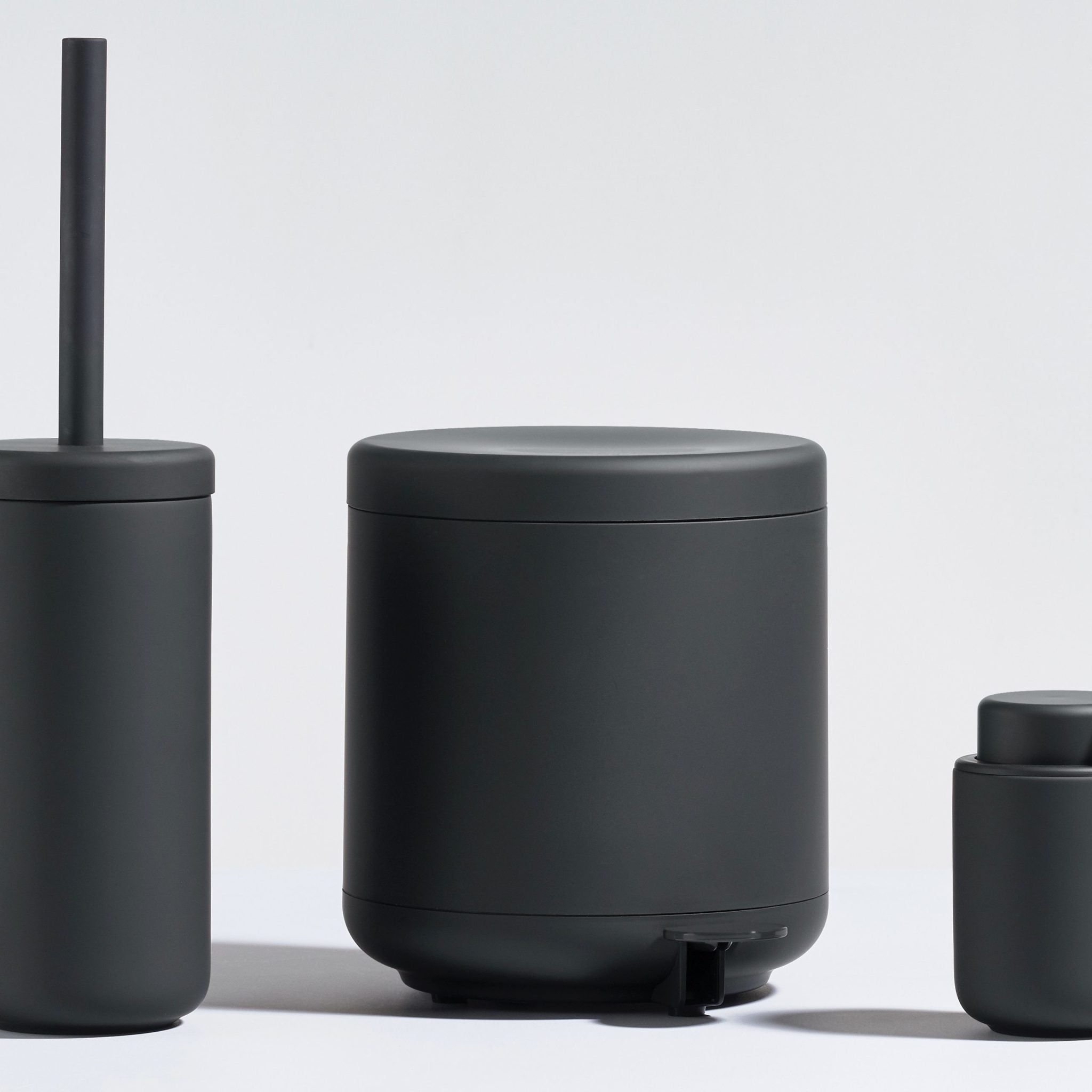 ZONE DENMARK Ume Soft Touch Pedal Bin 4L - Black | Modern Kitchen & Bathroom Trash Can with Foot Pedal, Odor Control & Space-Saving Design