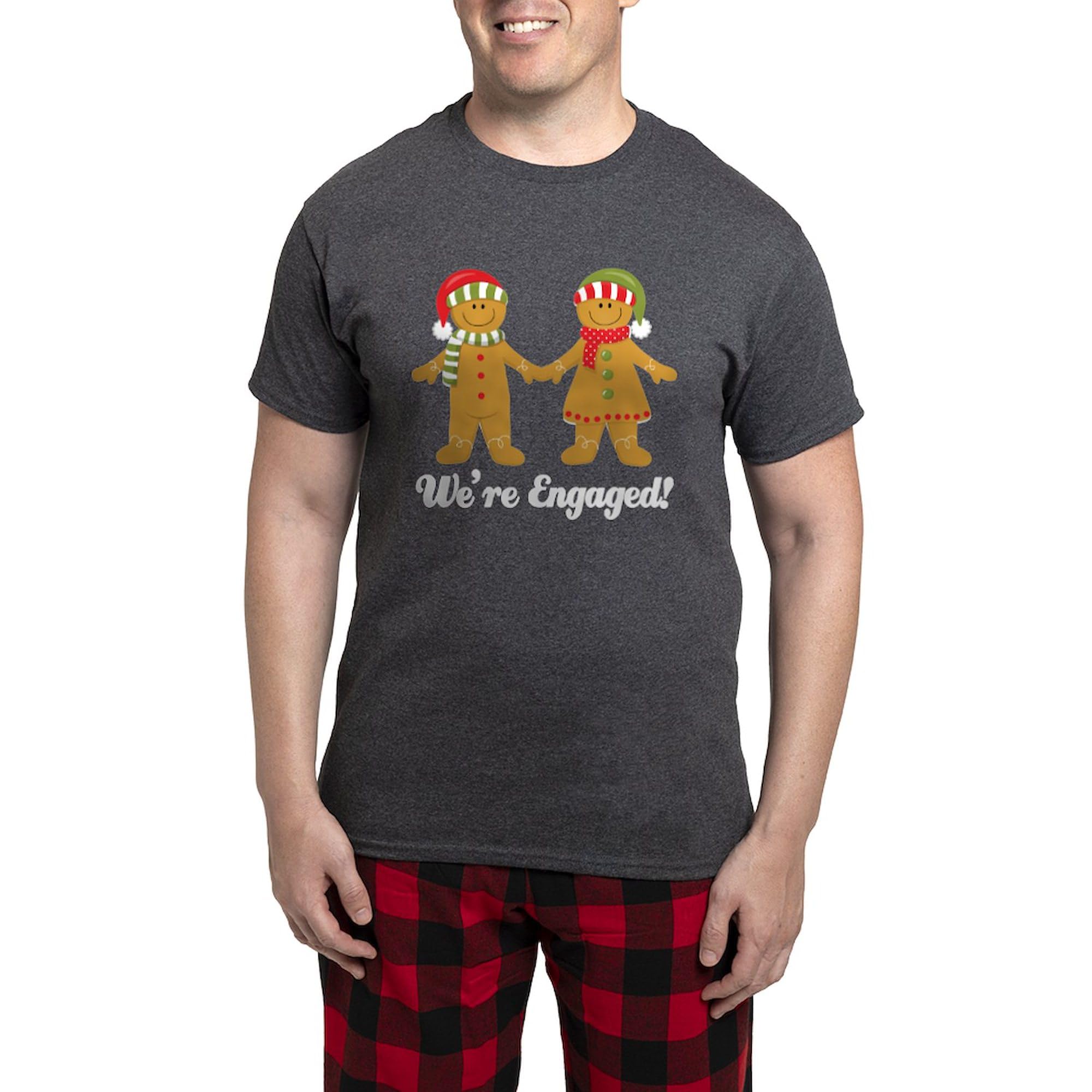 We're Engaged Christmas Men's Charcoal Pajamas - Funny Holiday Sleepwear for Couples, Grooms & Fiancés - Perfect for Engagement Announcements, Christmas Morning & Cozy Winter Nights