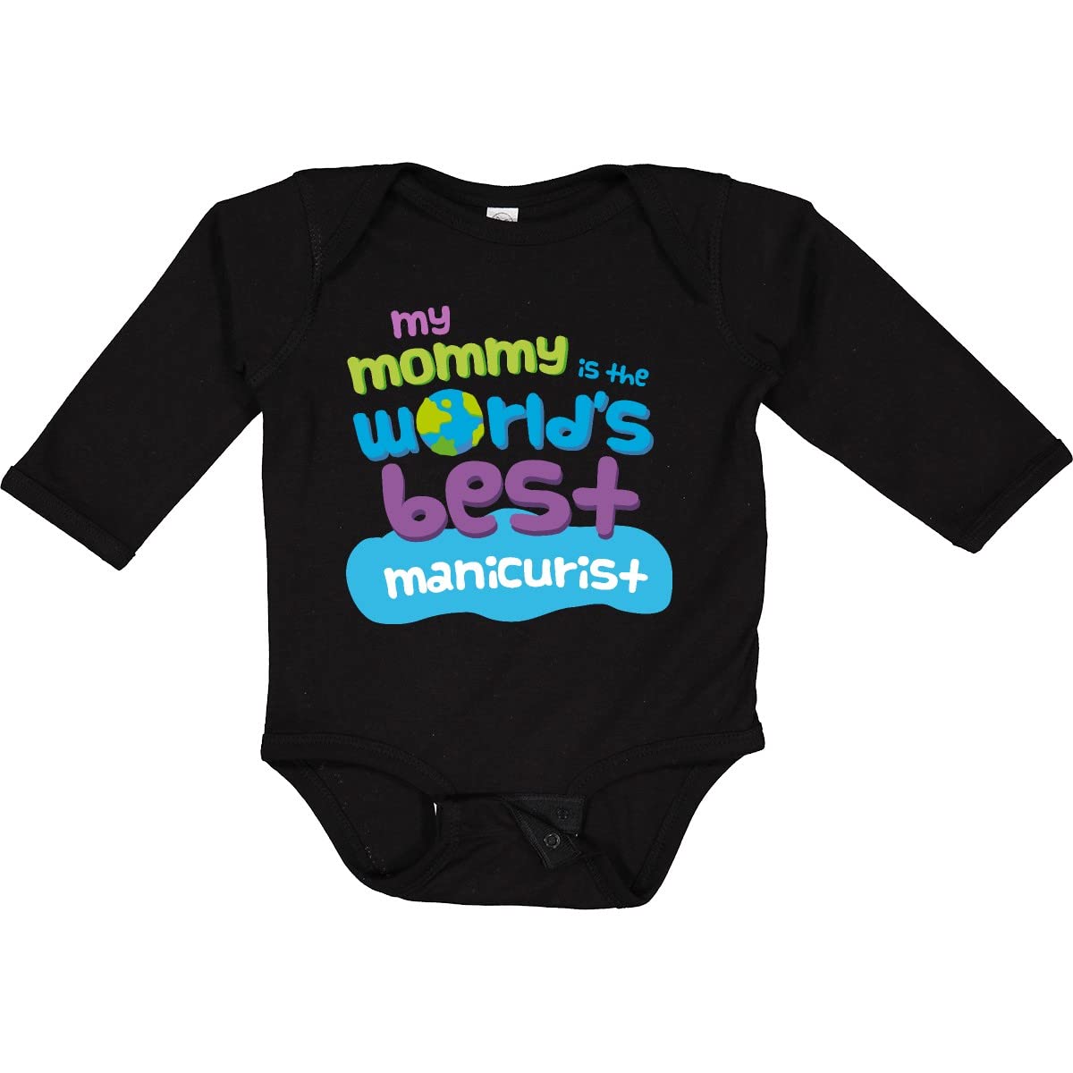 Inktastic Manicurist Mom Nail Artist Long Sleeve Creeper T-Shirt - Perfect for Nail Technicians, Salon Professionals & Proud Moms