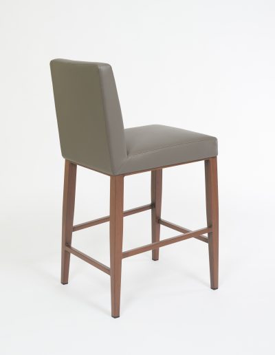 Modern Grey Erika Stool - Adjustable Height Bar Stool with Cushion for Kitchen Island, Breakfast Nook & Home Office - Comfortable Seating Solution
