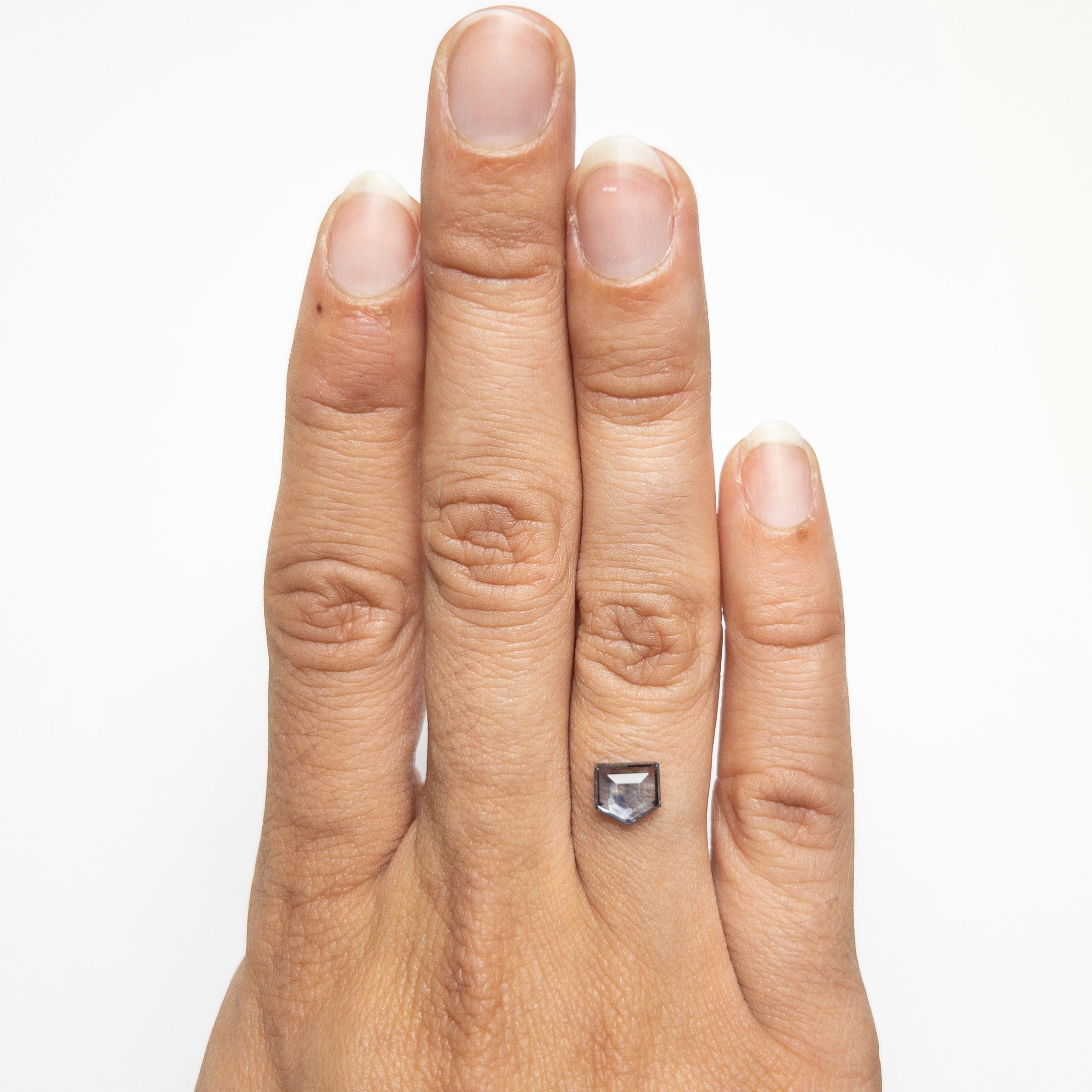 1.36ct Natural Shield Rose Cut Sapphire Gemstone (6.70x6.20x2.68mm) - Loose Stone for Jewelry Making, Engagement Rings & Custom Designs