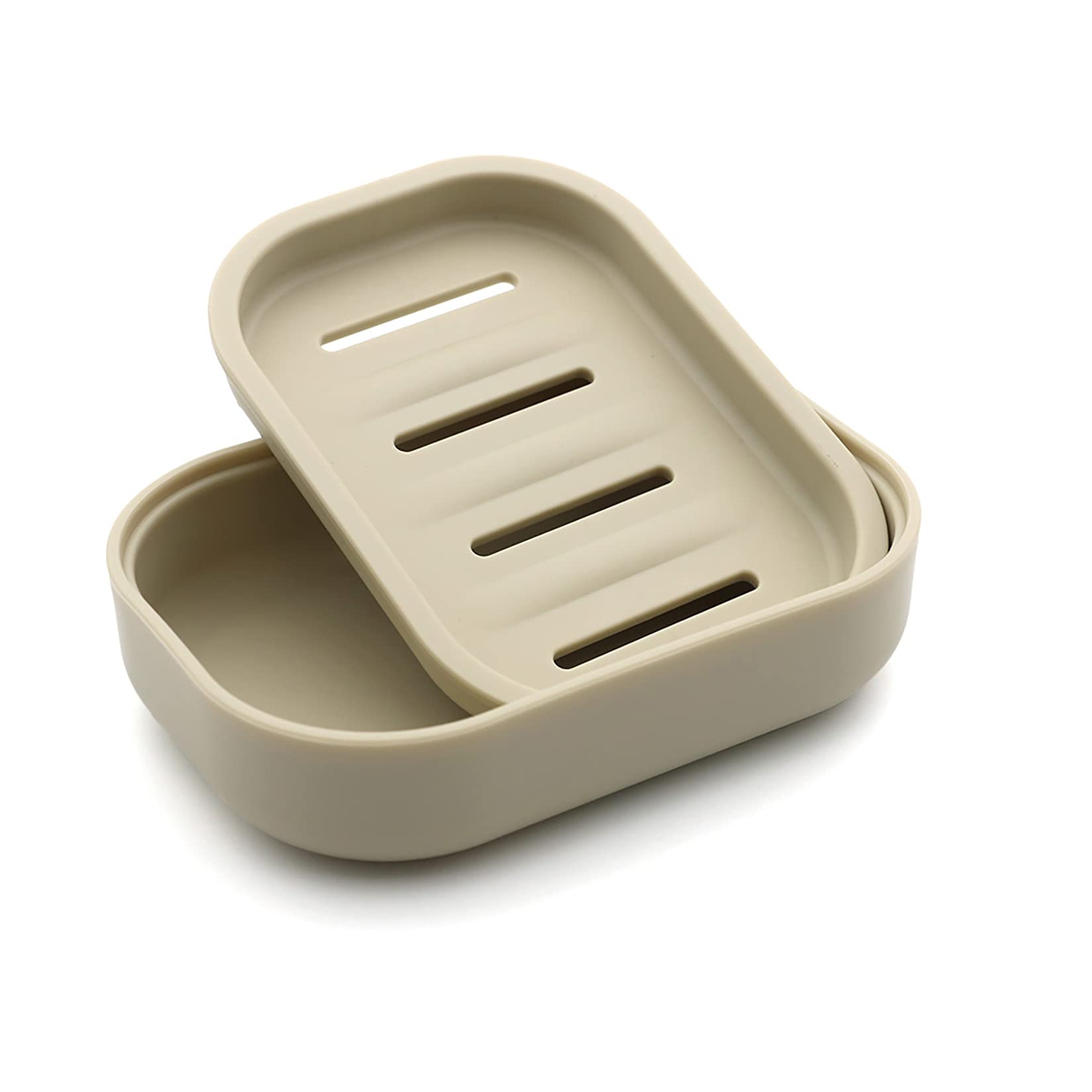 Plastic Soap Dish Holder with Drain Holes - Keeps Soap Dry & Hygienic, Easy to Clean Bathroom Organizer for Shower, Sink, and Countertop
