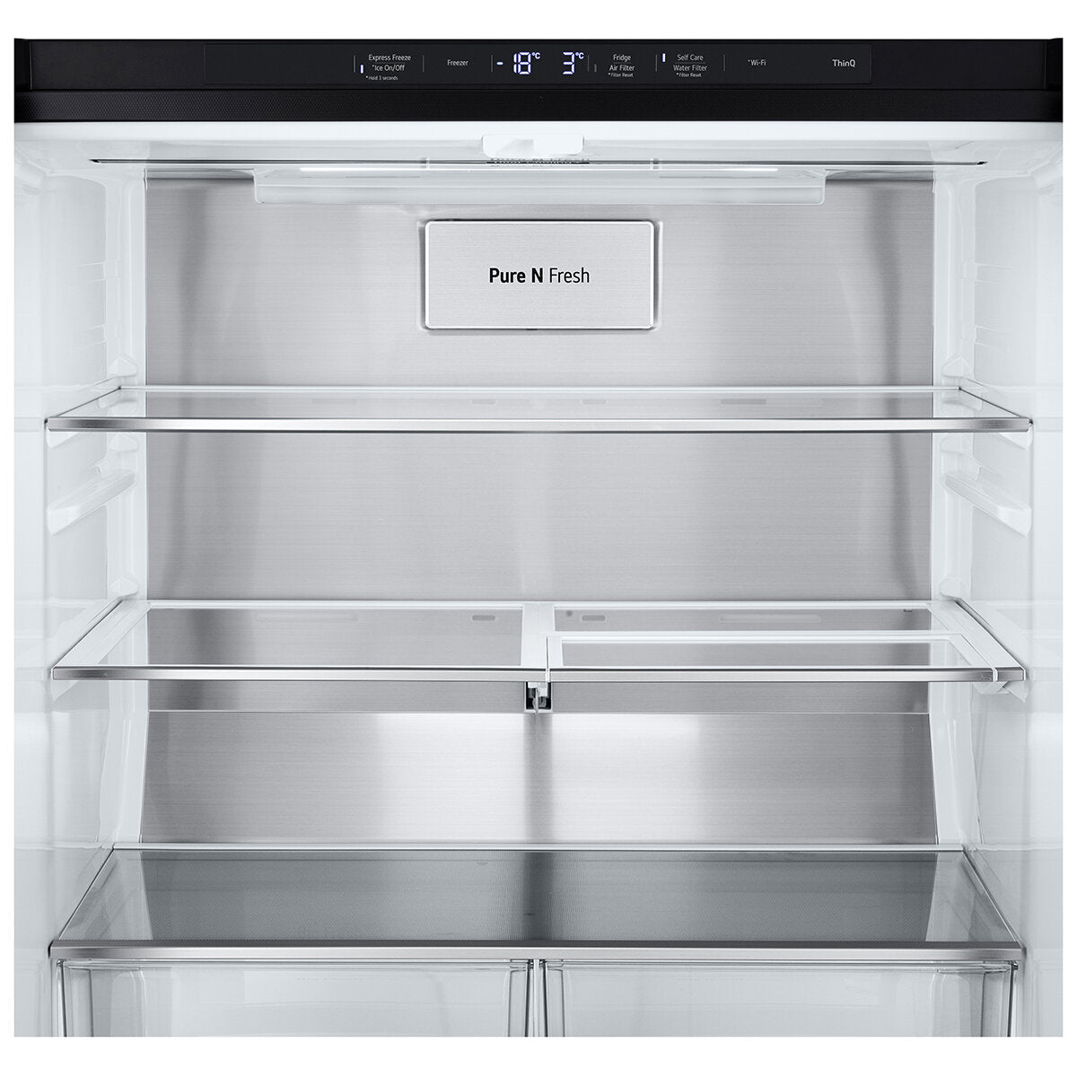 LG 508L French Door Refrigerator with Slim In-Door Ice & Water Dispenser - Matte Black (GF-L500MBL) - Perfect for Modern Kitchens & Open-Concept Homes