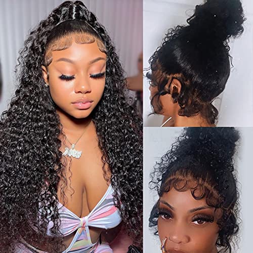 360 Lace Front Wigs Human Hair - Pre Plucked with Baby Hair | Unprocessed Remy Human Hair Glueless Full Lace Wigs for Black Women | Natural Hairline Peruvian Hair Wigs for Daily Wear, Parties & Special Occasions