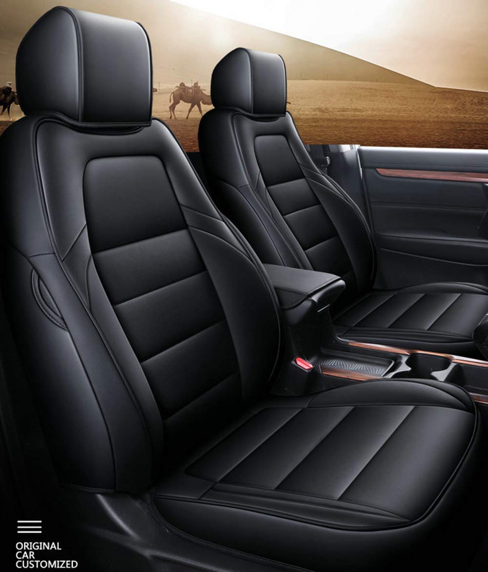 Premium Leather Seat Covers for Honda CR-V 2017-2022 - Full Set with Airbag Compatibility (Black) | Durable Car Interior Protection for Daily Commute & Road Trips
