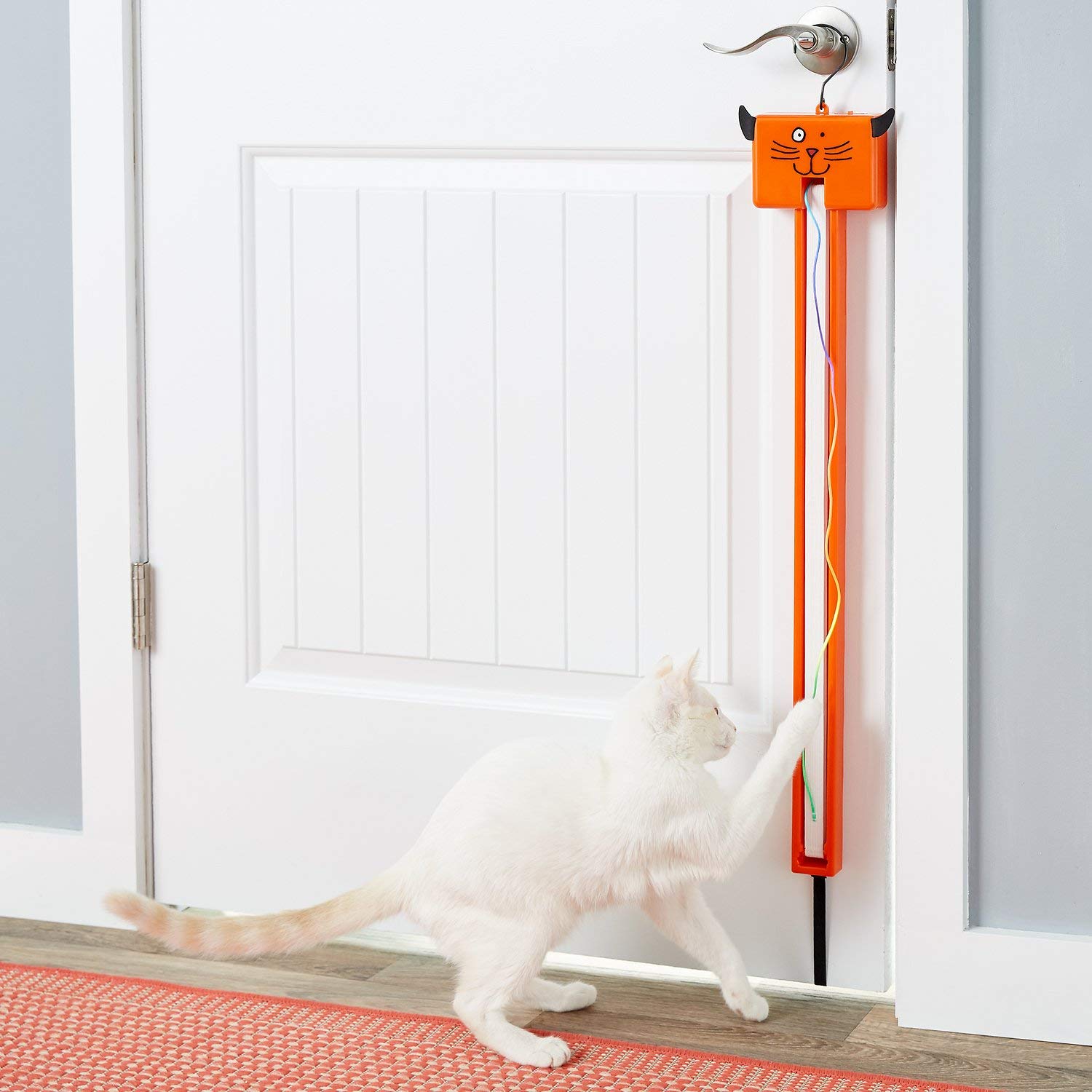Interactive Fling-AMA String Cat Toy - Durable Kitten Teaser Wand with Feathers for Playful Cats - Perfect for Indoor Exercise & Bonding Time