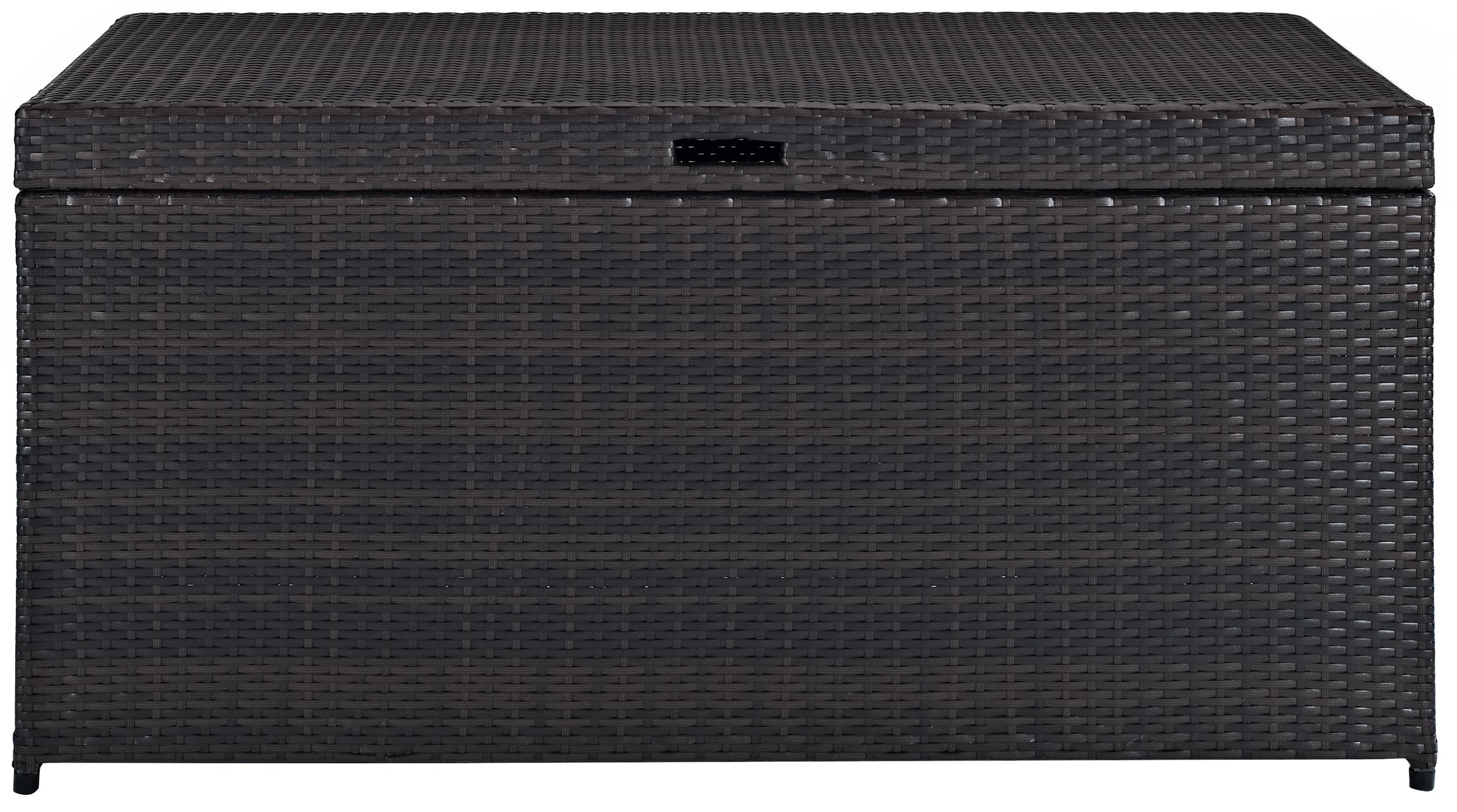 Crosley Palm Harbor Wicker Outdoor Storage Box - Waterproof Patio Furniture Cushion Organizer, Pool Toy Storage Container for Backyard, Deck & Poolside - Brown