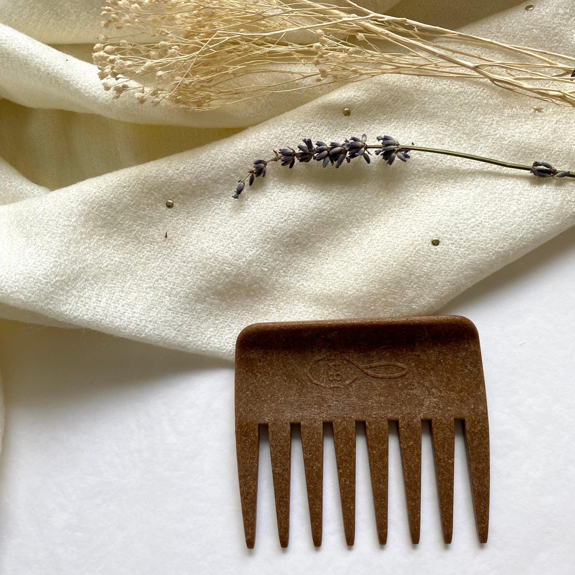 1845 Vegan Fiber Base Curl Defining Comb for Natural Hair - Perfect for Curly & Coily Hair Styling at Home or Salon
