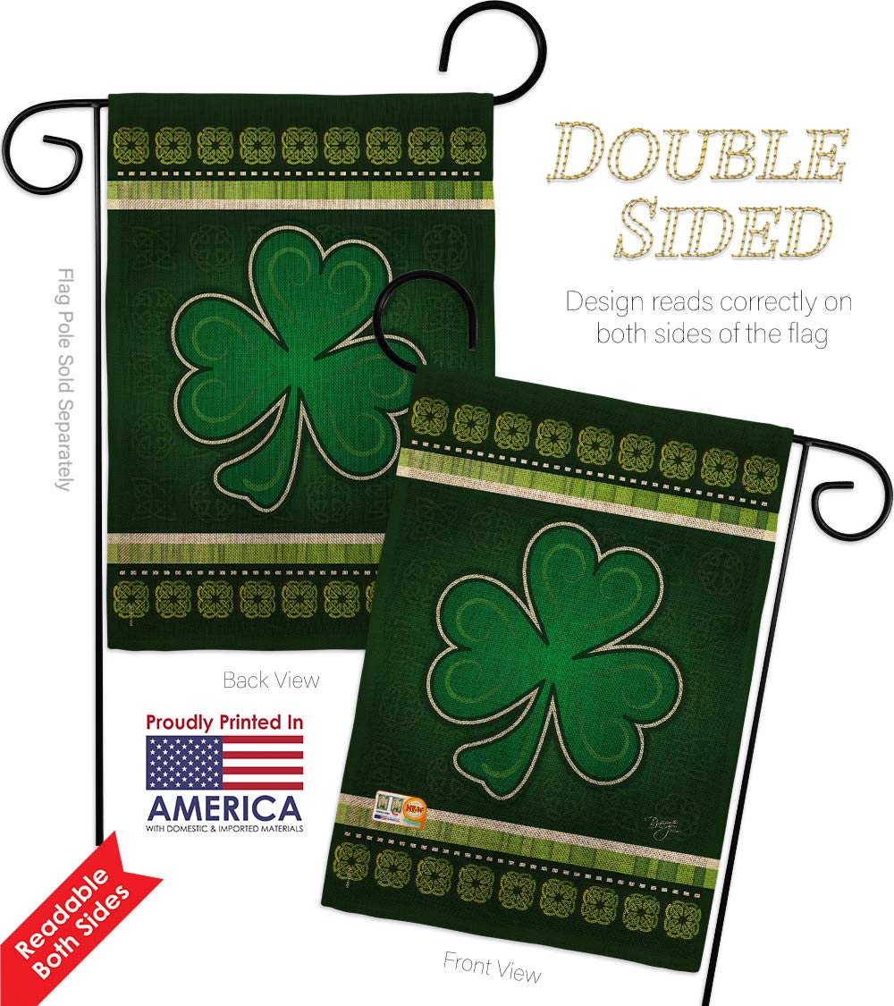 Shamrock Garden Flag Set - St Patrick's Day Decor for Yard & Home