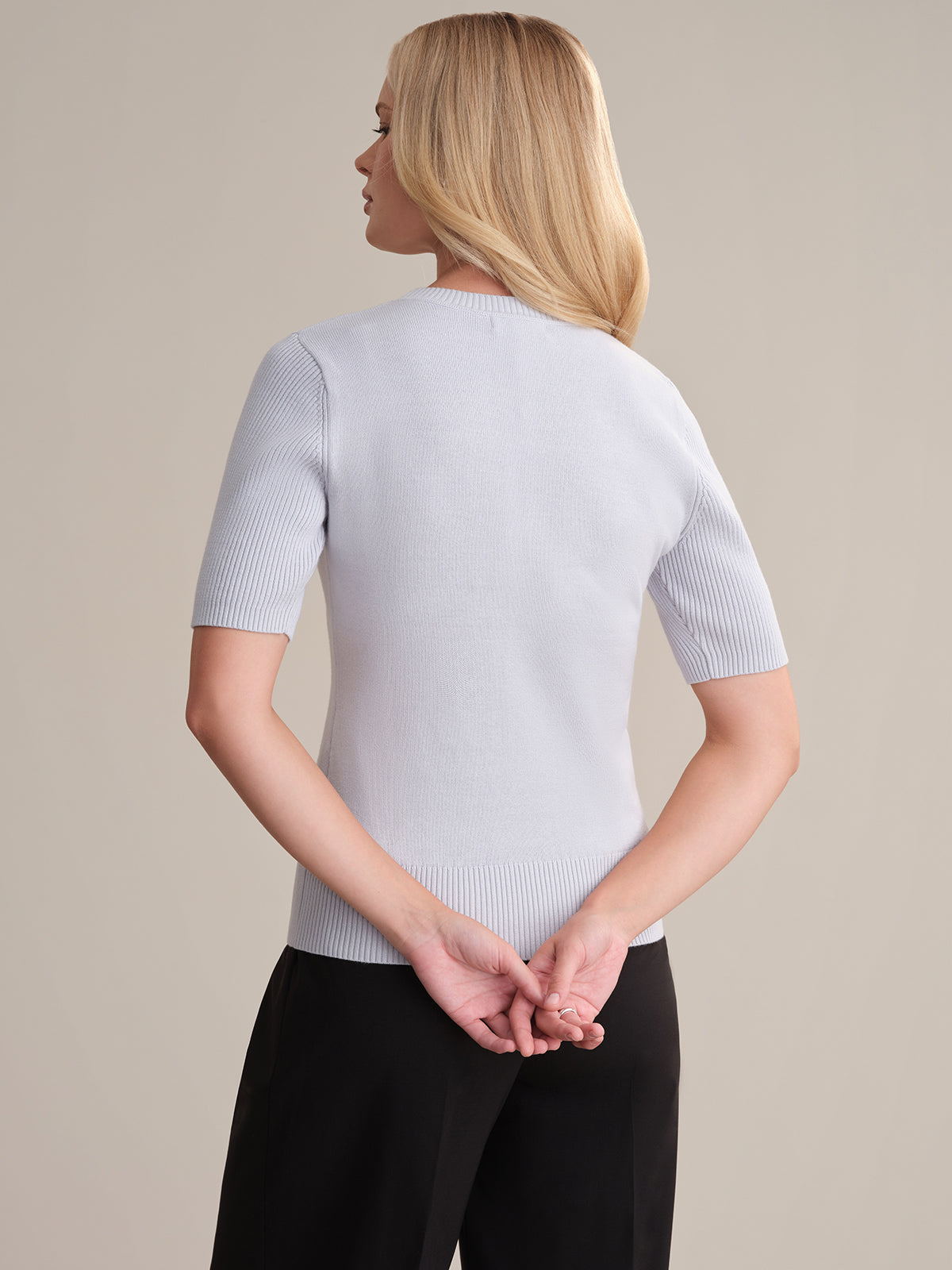 Adina Women's Short Sleeve Cotton Sweater - Soft Casual Knit Top for Spring & Summer | Perfect for Office, Date Night & Weekend Outings