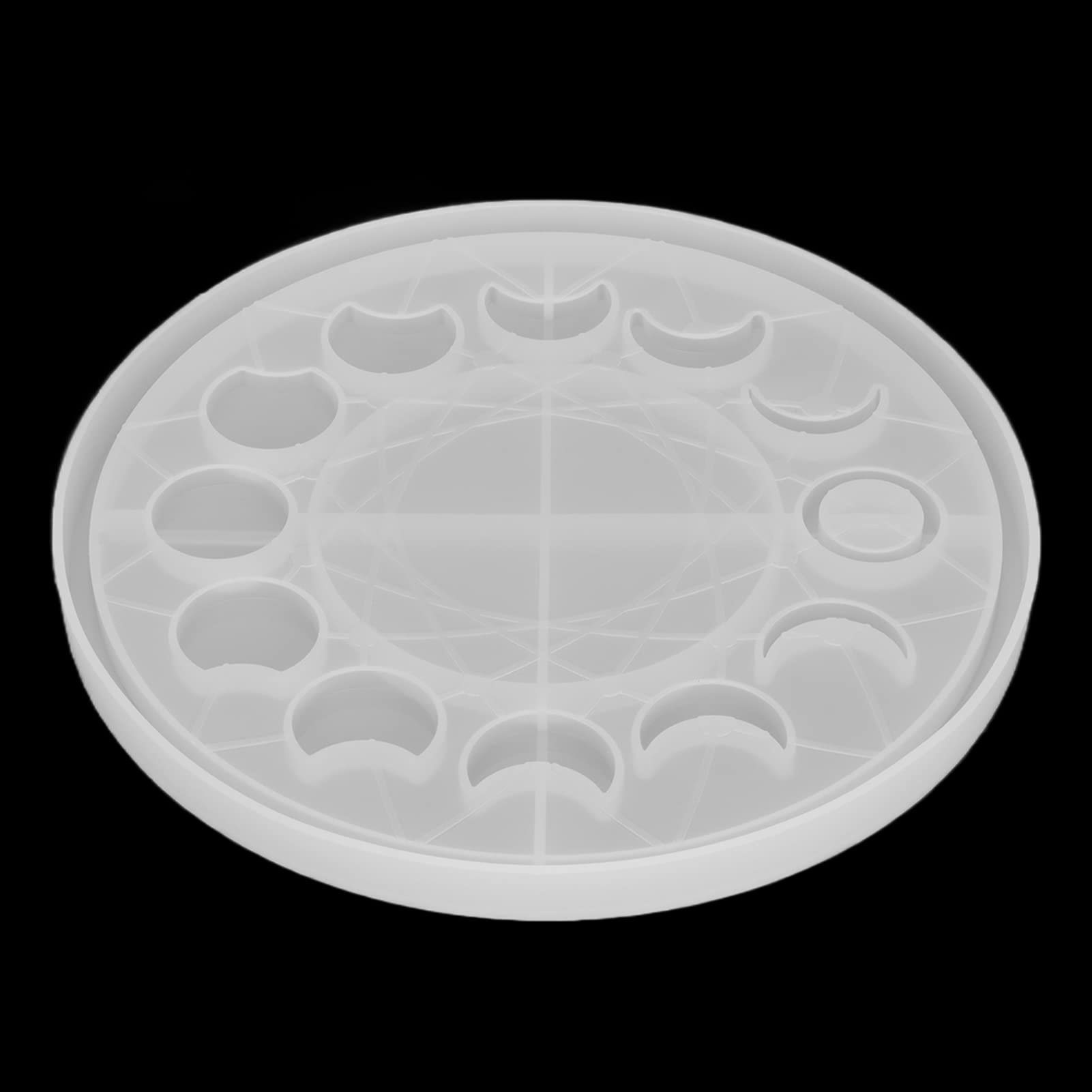 Moon Phase Tray - Lunar Eclipse Resin Jewelry Storage Box with Silicone Mold for DIY Crafts, Nail Art & Home Decor | Perfect for Organizing Rings, Earrings & Small Accessories on Vanity or Dresser