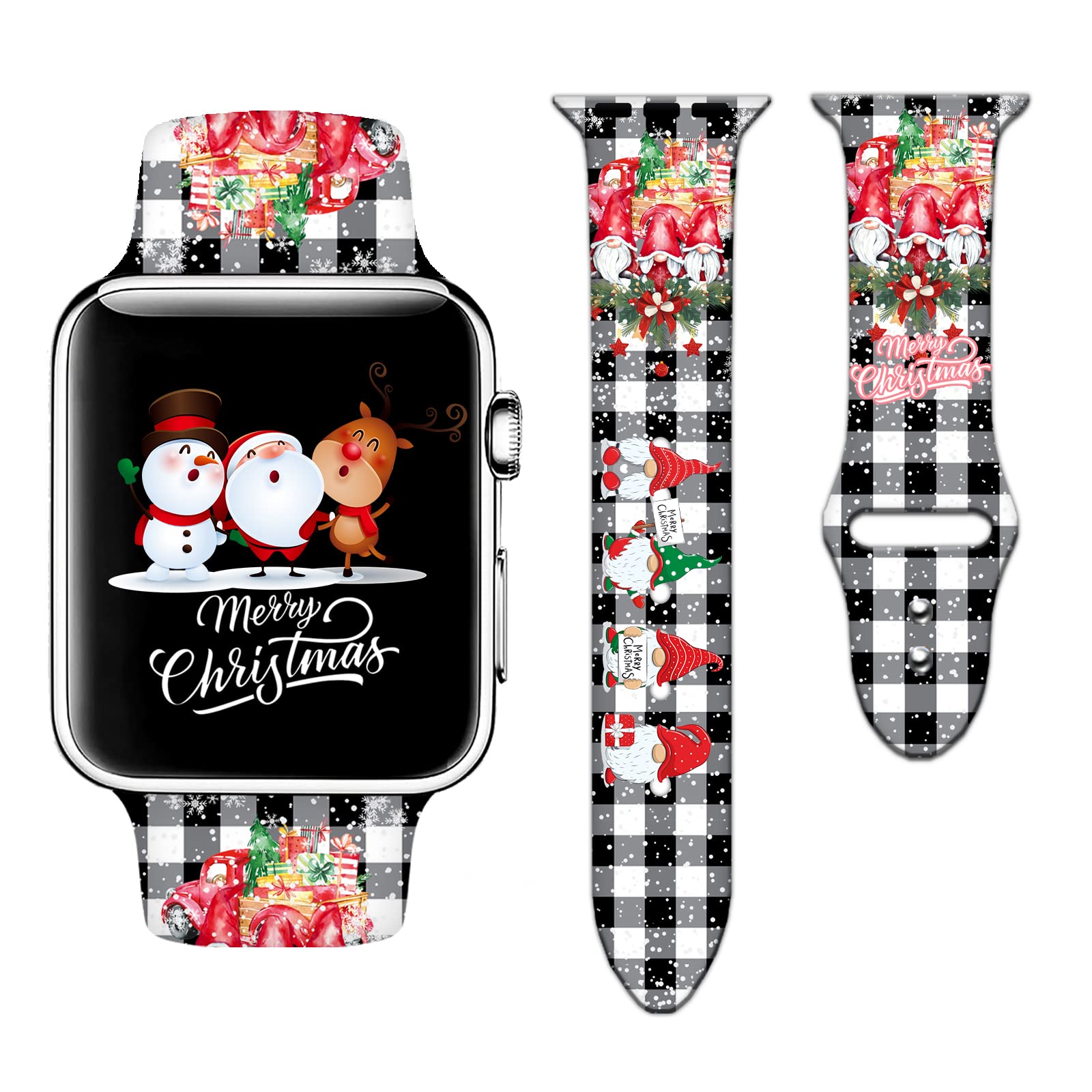Sport Watch Band Compatible with Apple Watch 38mm 40mm 41mm 42mm 43mm 44mm 45mm - Soft Silicone Strap Replacement for iWatch Series 7/6/5/4/3/2/1 - Adjustable Unisex Design for Men & Women - Perfect for Workouts, Running, Swimming & Daily Wear