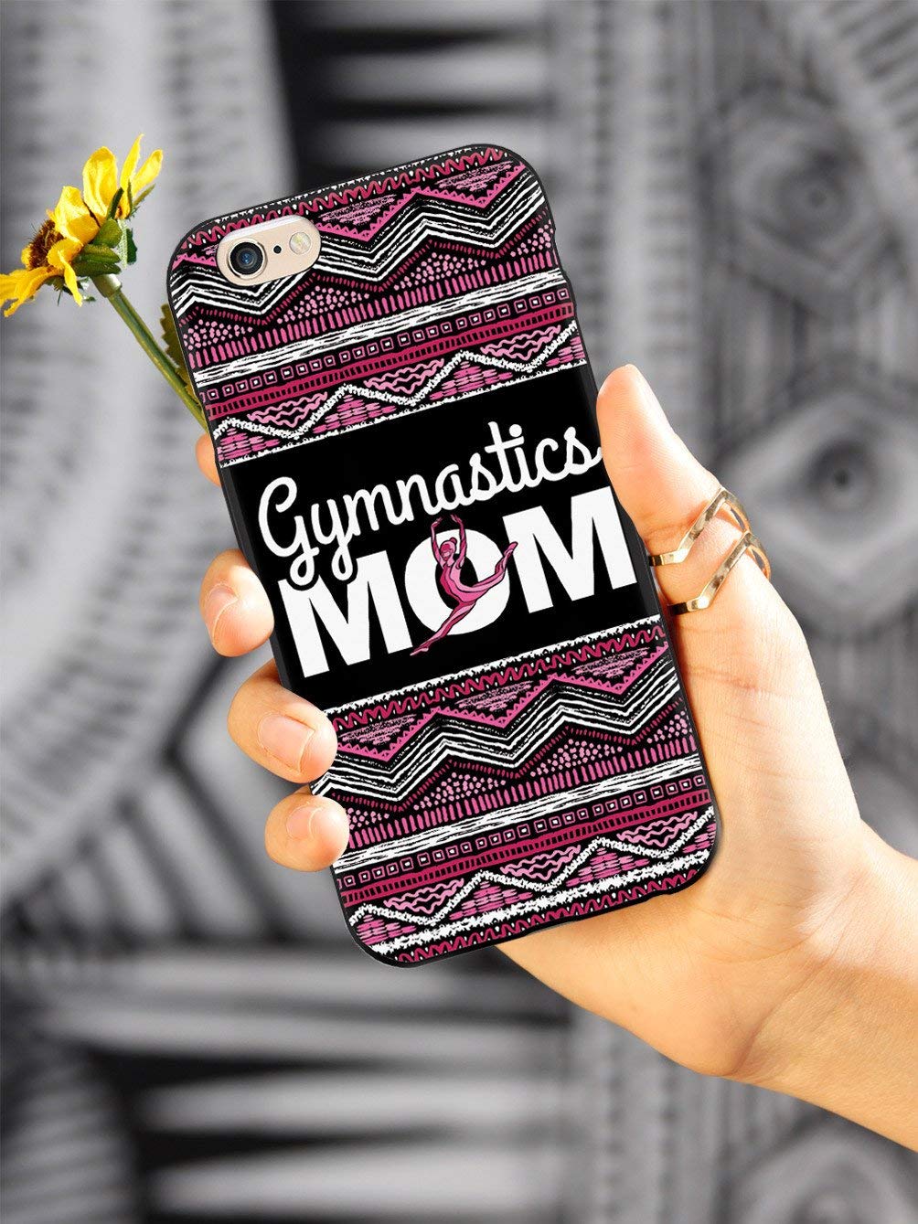 3D Textured Protective Phone Case for Apple iPhone Xs Max - Pink Gymnastics Mom Design - Shockproof & Slim Fit - Perfect for Sports, Work & Everyday Use