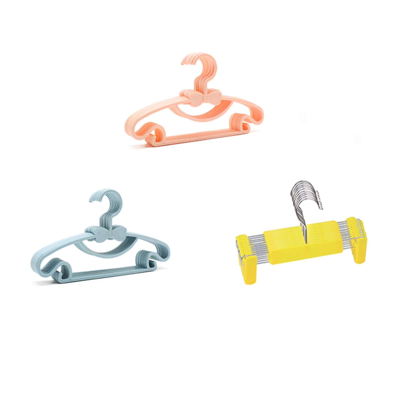 LIUCHANXIU Heavy Duty Plastic Hangers - 5kg Super Load Bearing, Non-Slip Seamless Bowknot Design for Kids & Adults (2 Styles) - Perfect for Closet Organization & Space Saving Wardrobe Storage