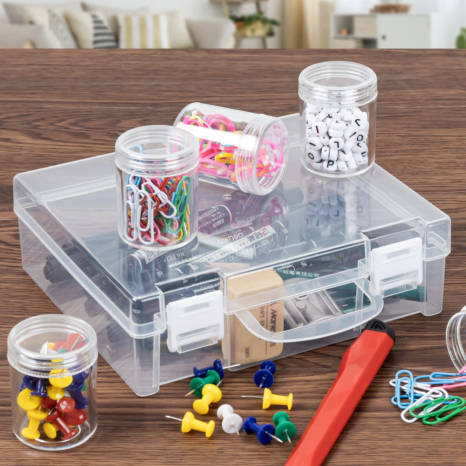 Diamond Painting Bead Organizer Box - 14 Slot Clear Storage Container with Lid for Embroidery Beads & Craft Accessories | Perfect for DIY Art Projects, Jewelry Making & Home Organization (1 Pack)