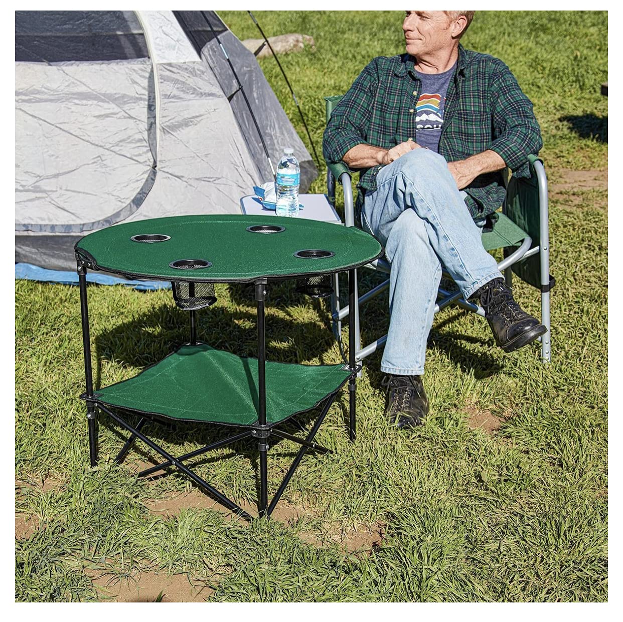 Portable Foldable Camping Table - Lightweight & Compact Outdoor Picnic Table for Hiking, Backpacking, Beach & Tailgating - Perfect for Camping Gear, Picnics, BBQs & Outdoor Adventures