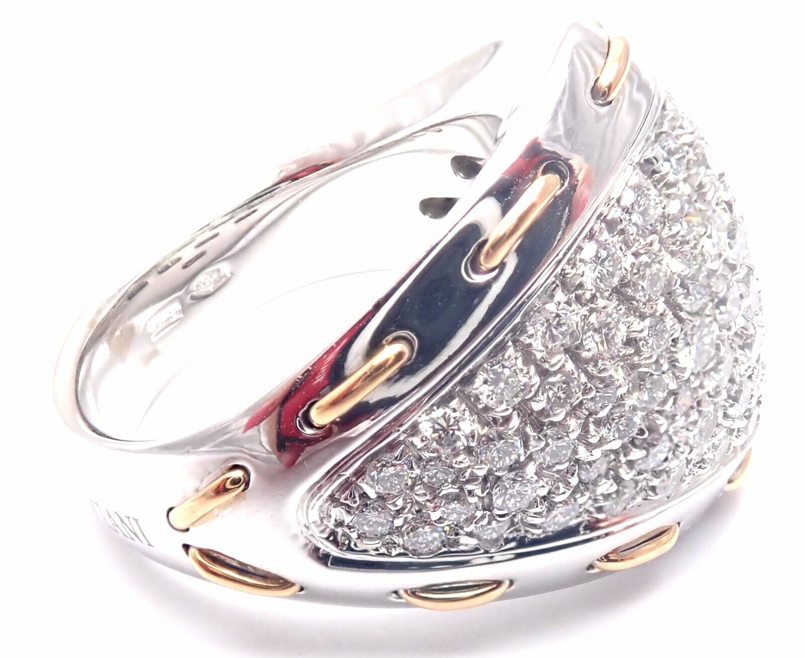 Authentic Damiani 18K White Gold 1.36 Carat Diamond Cocktail Ring for Women | Luxury Statement Jewelry | Perfect for Weddings, Anniversaries & Special Occasions