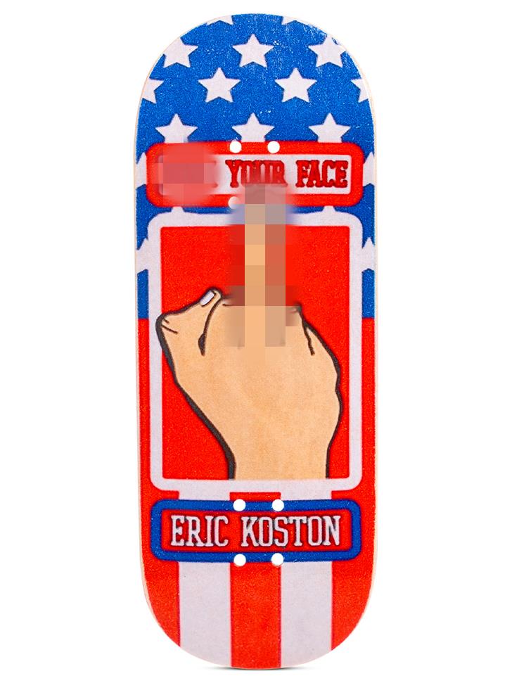 Professional Fingerboard Deck - Board Kennel Koston Middle Finger - Perfect for Skateboard Training & Finger Tricks at Home or Office