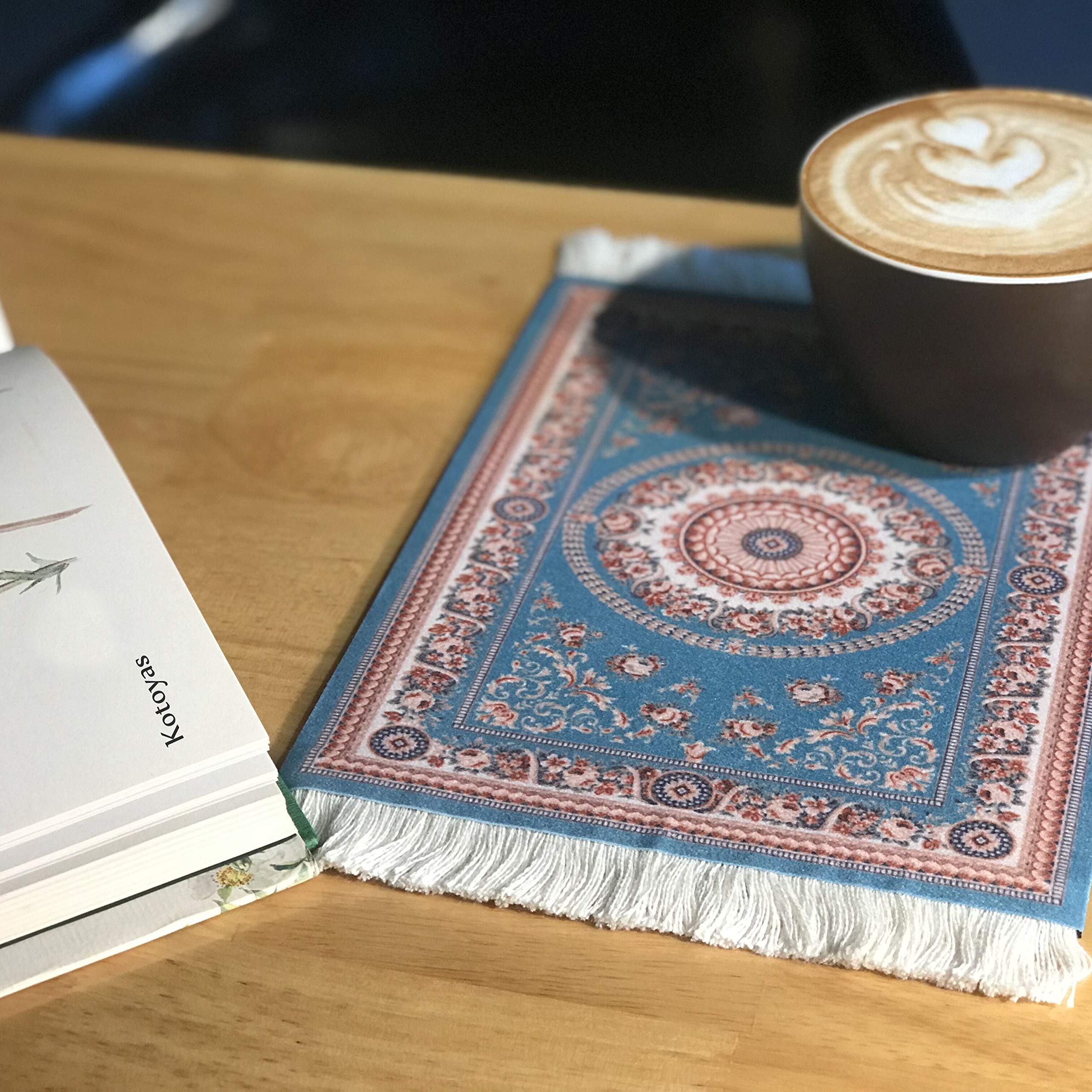Oriental Carpet Style Mouse Pad - Persian Design Desk Mat with Non-Slip Base for PC & Laptop (Rhine Pattern) | Perfect for Gaming, Office Work & Home Decor