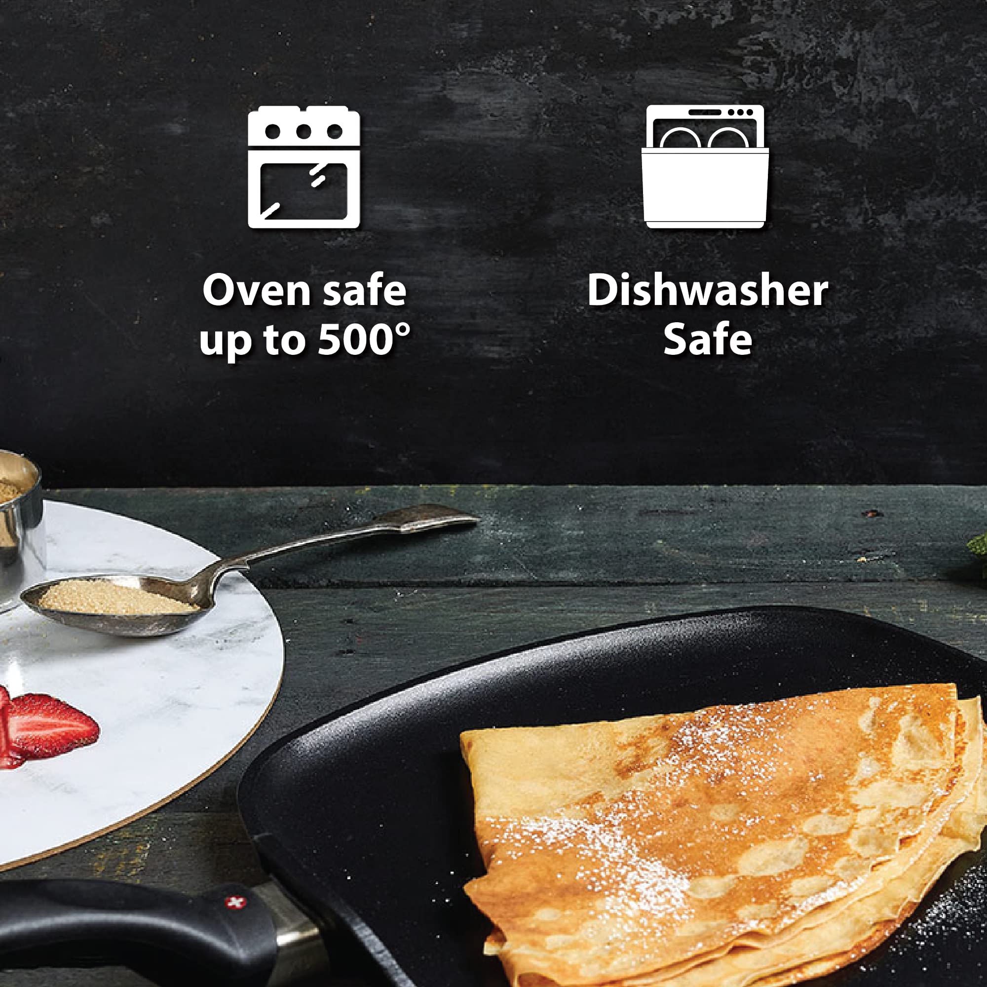 Swiss Diamond 11 Inch (3.7 Qt) Nonstick Induction Saute Pan with Lid - Diamond Coated Aluminum Cookware, Oven & Dishwasher Safe - Perfect for Sautéing, Frying & Simmering - Ideal for Home Chefs & Professional Kitchens