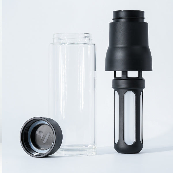 Varia STEEP Cold Brew Coffee Bottle - 32oz Insulated Stainless Steel Iced Tea Maker with Leak-Proof Lid - Perfect for Home, Office & Outdoor Adventures