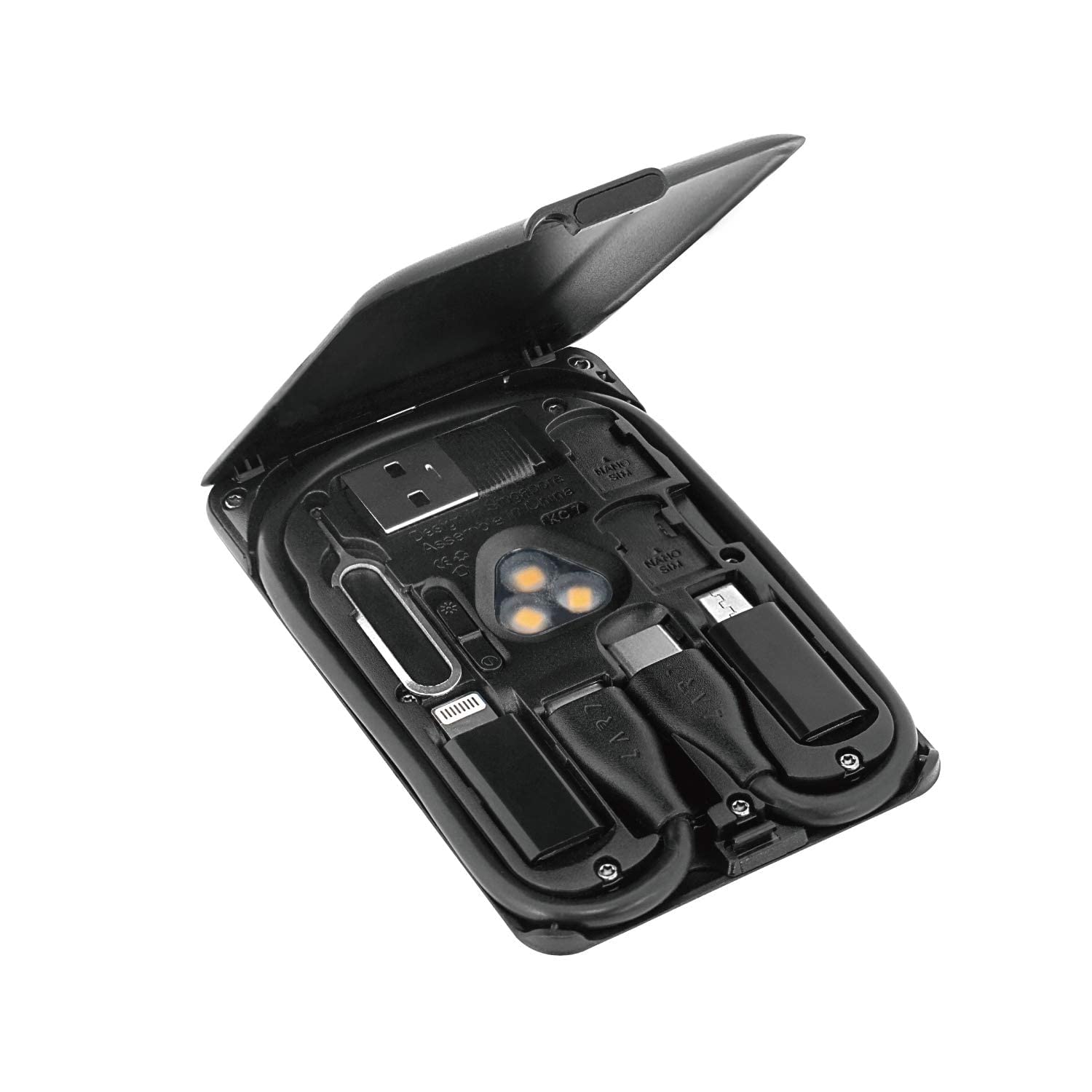 Black KableCARD - Premium Cable Management Solution for PC & Laptop | Organize Wires & Cables for Home Office, Gaming Setup & Workstation