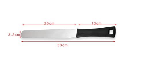 WOIWO Stainless Steel Cake Spatula - 1PC Angled Icing Spreader, Butter Knife for Baking | Perfect for Cake Decorating, Cookie Dough, and Dessert Preparation
