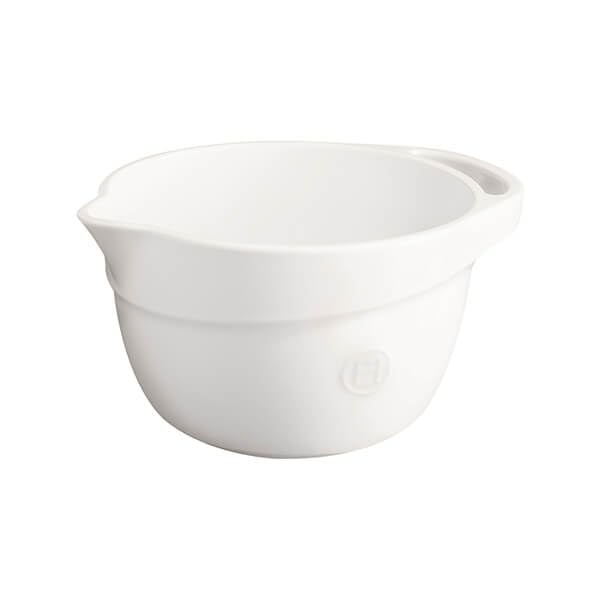 Emile Henry 3.7 Quart Ceramic Mixing Bowl for Baking & Cooking - 10.6 x 8.7 x 5.7 Inches - Perfect for Dough, Salad, and Food Prep - Durable Medium Bowl for Home Kitchen & Professional Use