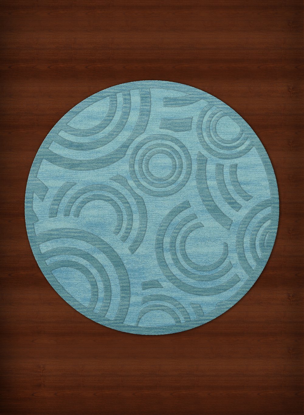 Dalyn Rugs Dover DV3 6-Foot Round Area Rug in Peacock Blue - Perfect for Living Room, Bedroom, or Nursery Decor