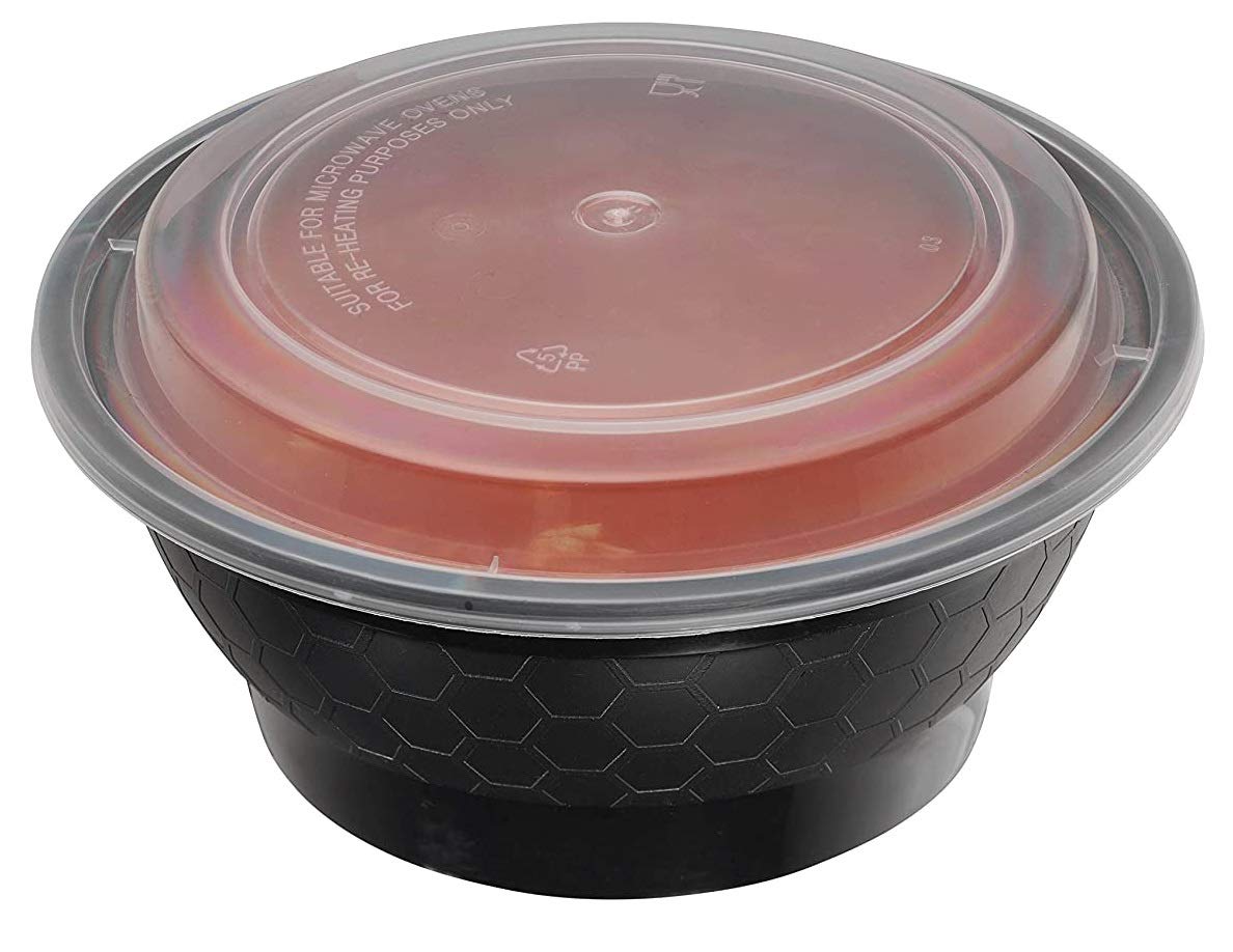 40oz Round Meal Prep Containers with Lids - BPA Free Disposable Food Storage Bowls | Microwave, Freezer & Dishwasher Safe | Perfect for Stir Fry, Ramen, Soup & Lunch Box | Set of 600 White Premium Bowls for Home, Office & Restaurant Use
