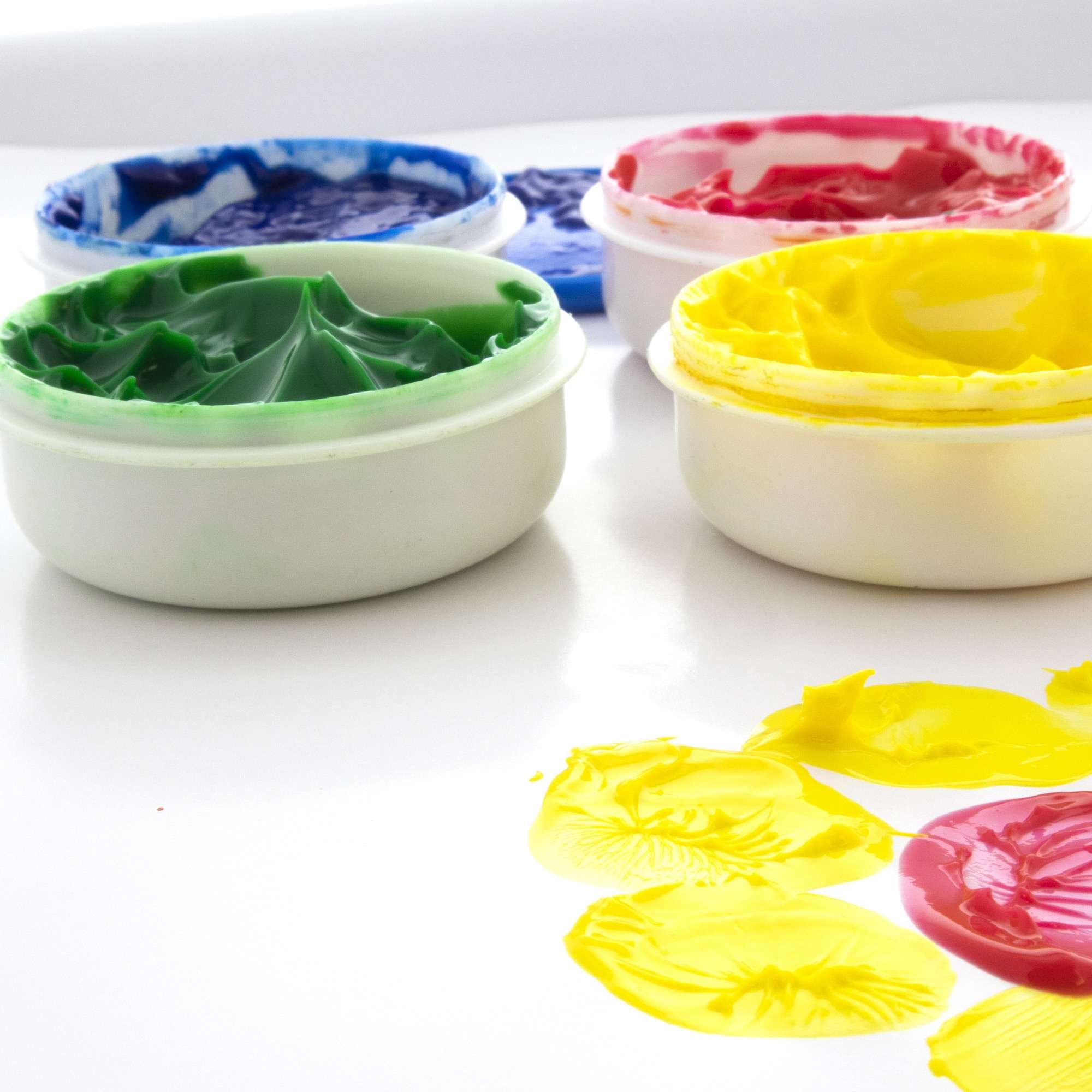 BAZIC Non-Toxic Finger Paint Set for Kids - 160ml (4/Pack, 72-Packs) | Safe Washable Art Supplies for DIY Crafts, Classroom & Home Activities | Ages 3+ | Perfect for Preschool Art Projects, Birthday Parties & Creative Play