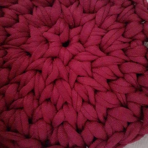 130 Yards Recycled T-Shirt Yarn (1.5 lb) - Eco-Friendly Crochet & Knitting Yarn in Burgundy - Perfect for DIY Rugs, Baskets & Home Decor Projects