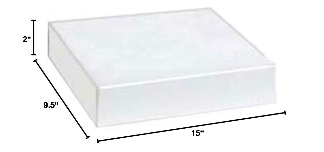 SSWBasics White Apparel Boxes 15x9.5x2 Inches - Bulk Pack of 100 Shipping Boxes for Clothing, T-Shirts & Retail Packaging | Perfect for Ecommerce, Boutique Stores & Online Sellers
