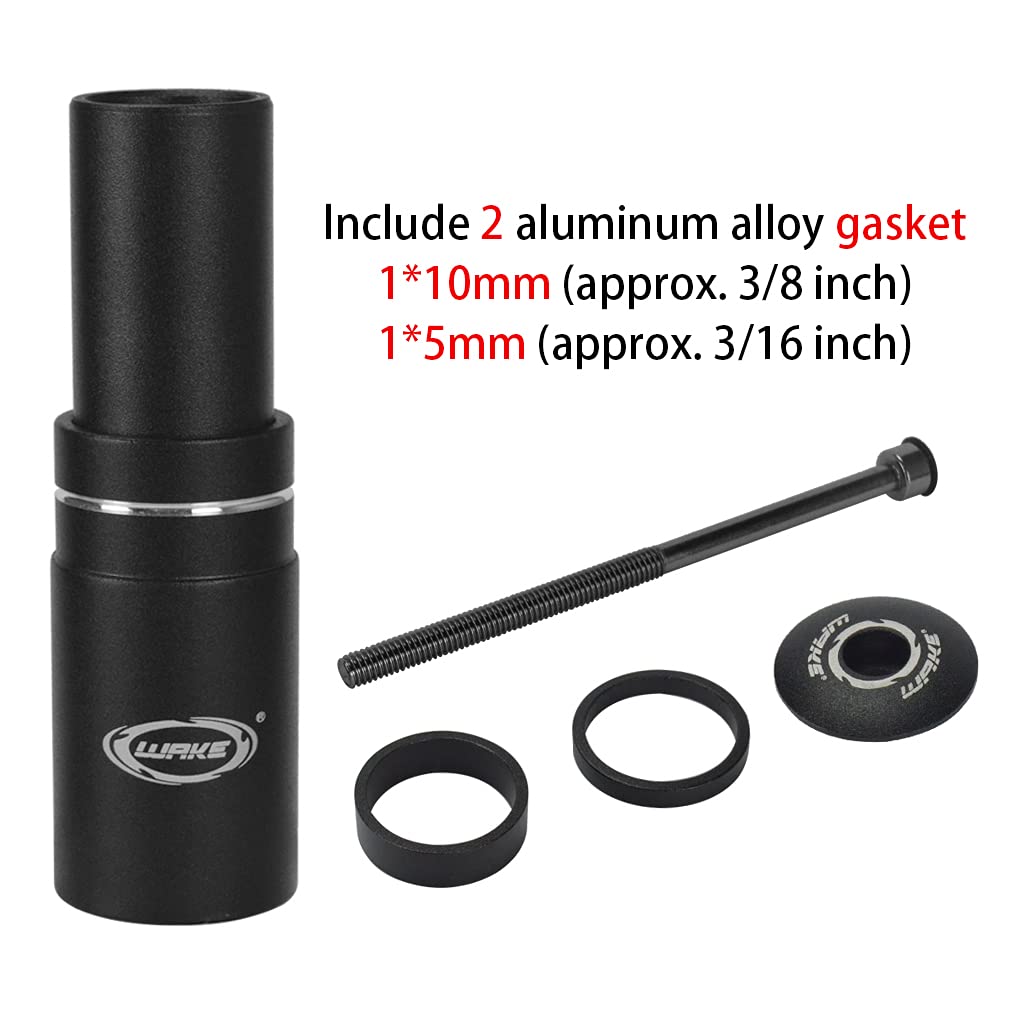 Adjustable Bike Stem Riser - Aluminum Alloy Handlebar Extender for Mountain, Road, MTB, BMX & Fixie Bikes - Black Head Up Adapter | Perfect for Comfort Riding, Commuting & Trail Adventures