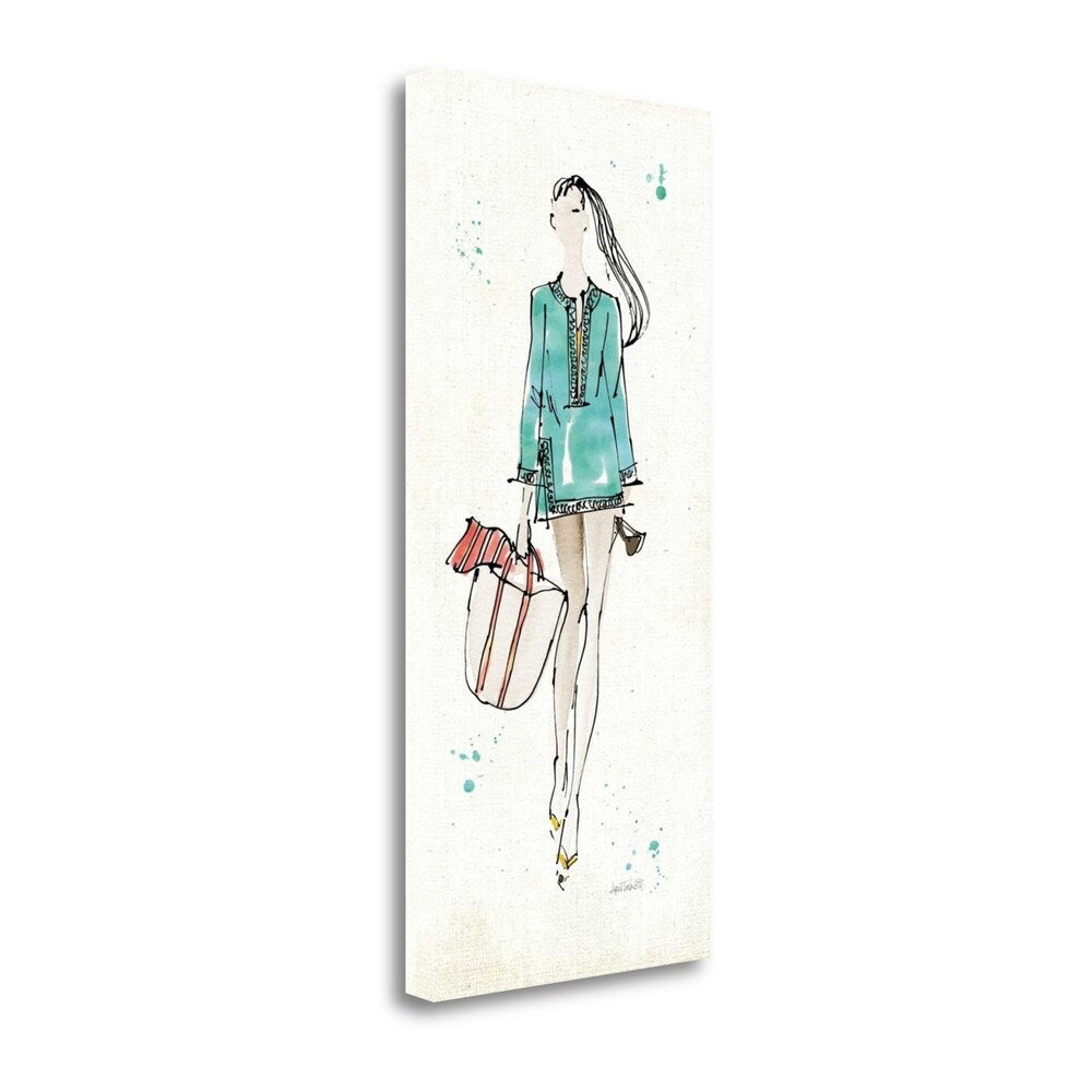 Beach Divas IV Color by Anne Tavoletti - Premium Giclee Print on Gallery Wrap Canvas - Perfect for Living Room, Bedroom & Beach House Decor