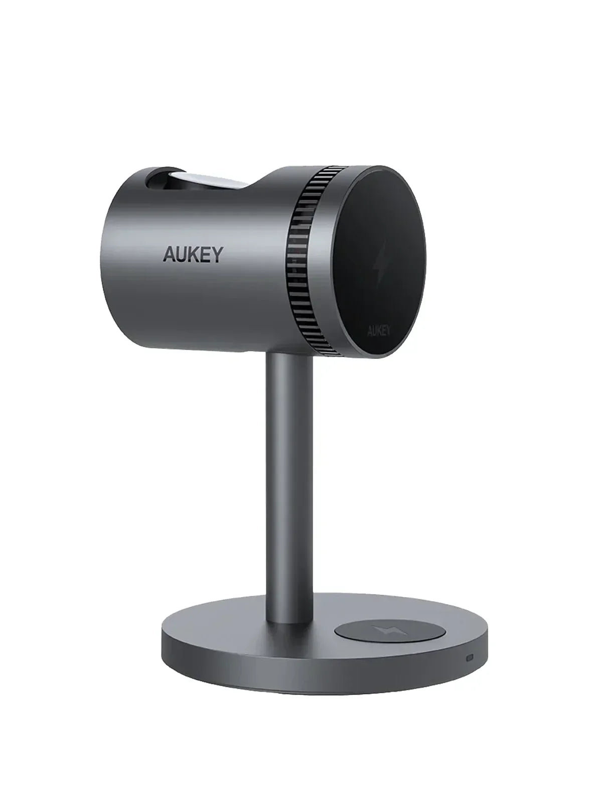 AUKEY LC MC311A MagFusion 3-in-1 Pro Qi2 Wireless Charging Station with Active Cooling - Fast Charging for iPhone 15/14/13, AirPods, Apple Watch - Perfect for Home, Office & Nightstand Use