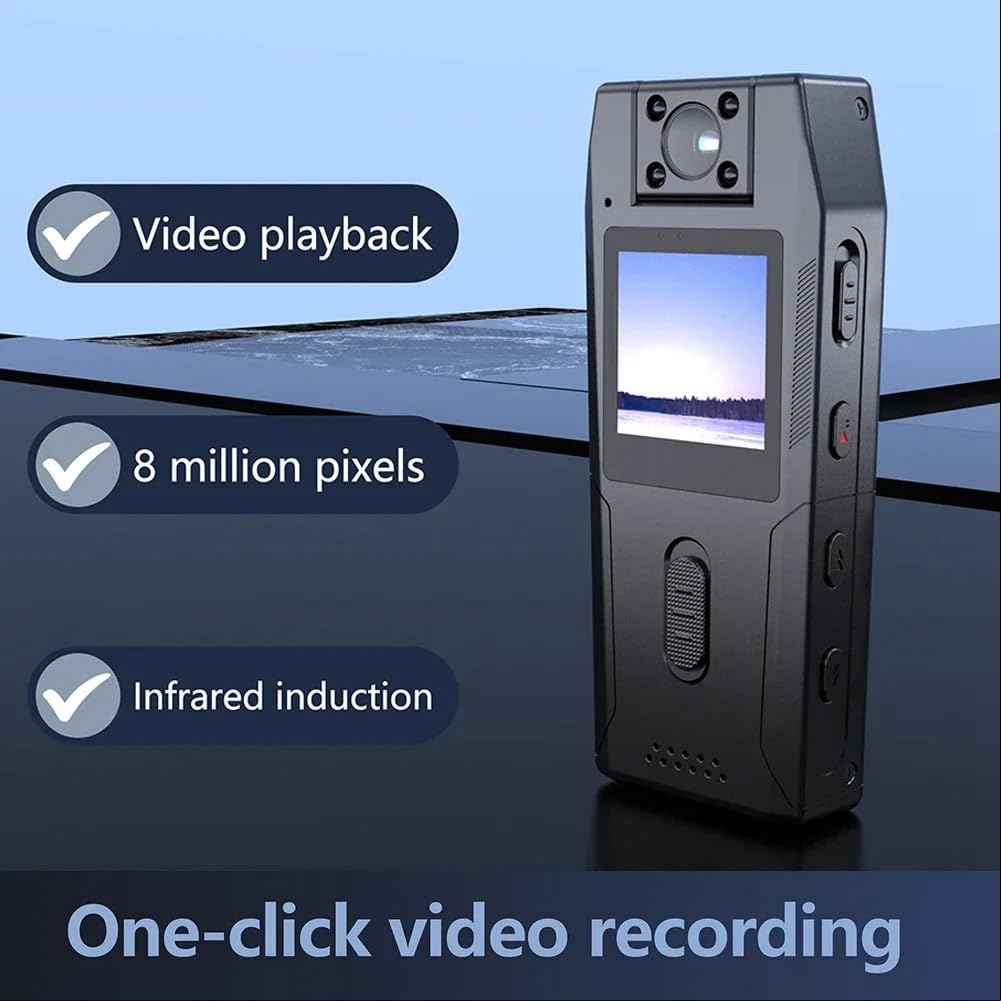 Vereen 1080P HD Mini Camcorder - Compact Body Camera with 180° Rotating Wide Angle Lens, Bike Camera, Sports DV, Car DVR - Perfect for Cycling, Driving, Outdoor Adventures & Home Security Recording