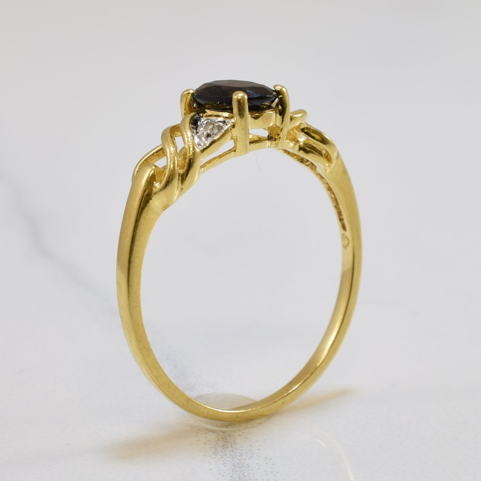 Exquisite 0.50ct Oval Blue Sapphire & Diamond Ring (0.01ctw) - Size 6 - Perfect for Engagement, Anniversary & Special Occasions