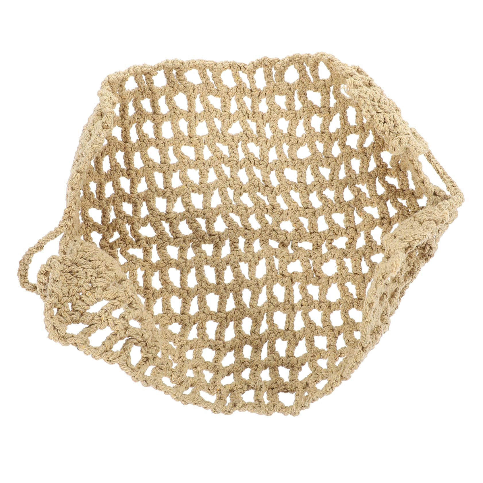 4-Pack Cotton Rope Hanging Baskets for Fruits & Vegetables - Sturdy Kitchen Storage Organizer, Wall Mounted Home Decor - Perfect for Pantry, Bathroom, or Bedroom Organization