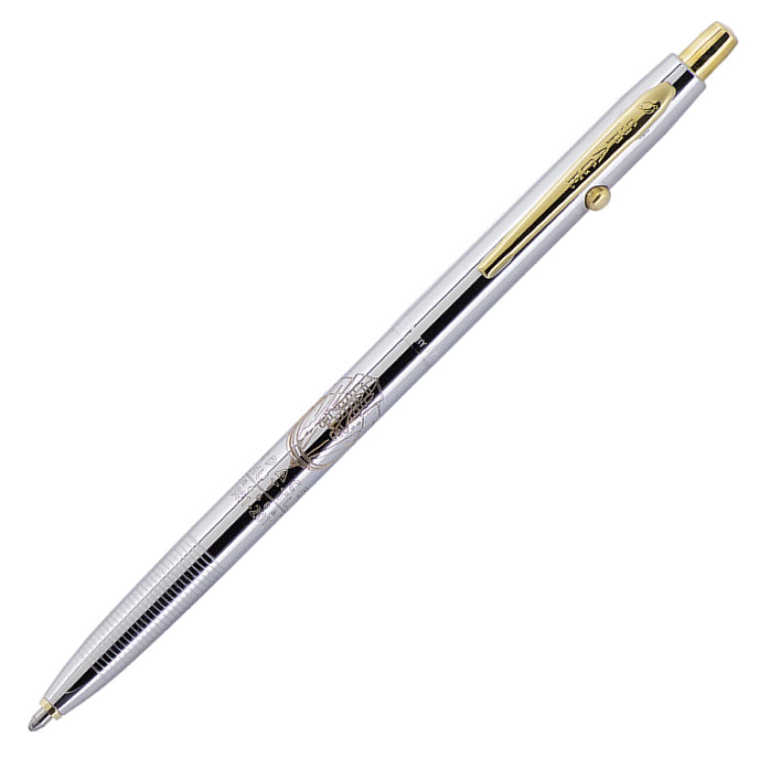 Fisher Space Pen Commemorative Edition Shuttle Ballpoint Pen - Chrome & Gold Finish - NASA-Inspired Writing Instrument for Collectors, Gifts & Space Enthusiasts - Perfect for Office, Travel & Zero Gravity Writing