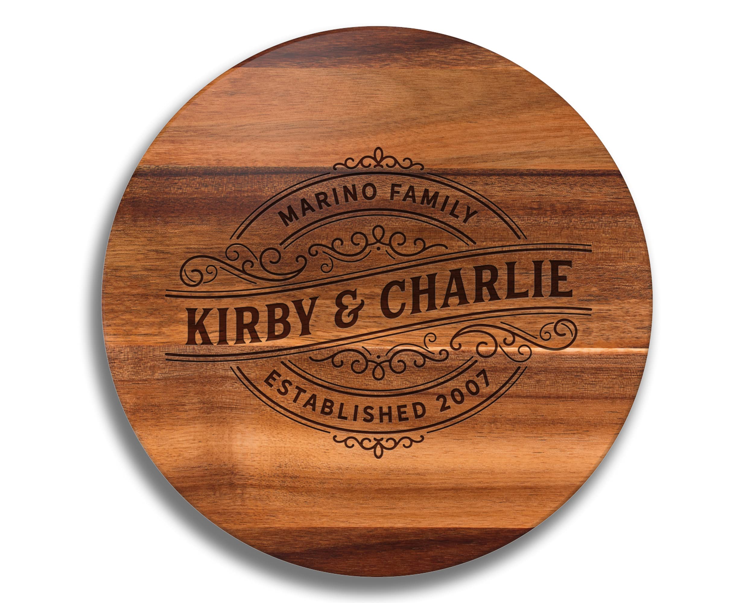 Personalized Engraved Wood Lazy Susan Turntable - Unique Wedding, Anniversary & Mother's Day Gift for Wife, Mom & Special Women | Perfect for Dining Table, Kitchen Decor & Home Entertaining