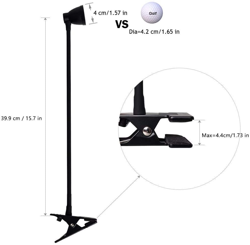 Adjustable Clamp Desk Lamp with 10 LED Beads - 3000K-6500K Color Temperature & 6 Lighting Modes - Clip On Reading Light for Study, Office, and Bedroom (Black, AC Adapter Not Included)