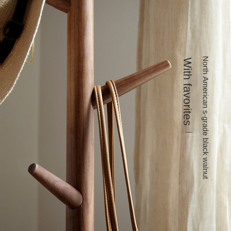 Premium Black Walnut Wooden Clothes Hangers - Natural Solid Wood Hangers for Luxury Wardrobe & Closet Organization (Set of 10) - Perfect for Jackets, Dresses & Delicate Garments