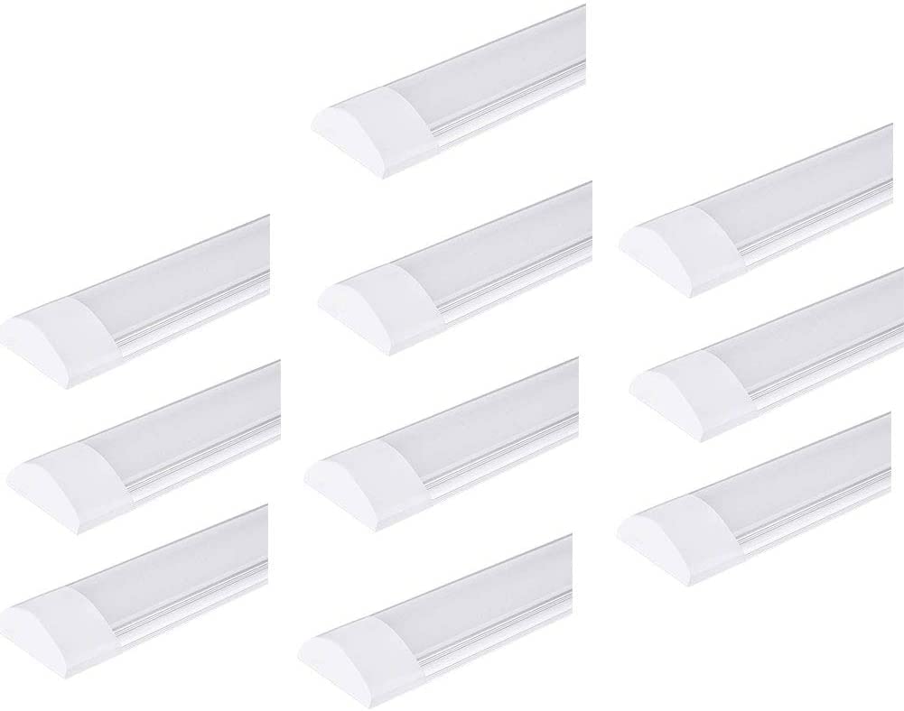 Ankishi 10 Pack 4FT LED Shop Lights 40W 4800LM 6500K Cool White - Energy Efficient LED Tube Lights for Under Cabinet, Ceiling & Linear Fixtures - Perfect for Office, Workshop, Kitchen & Laundry Room Lighting