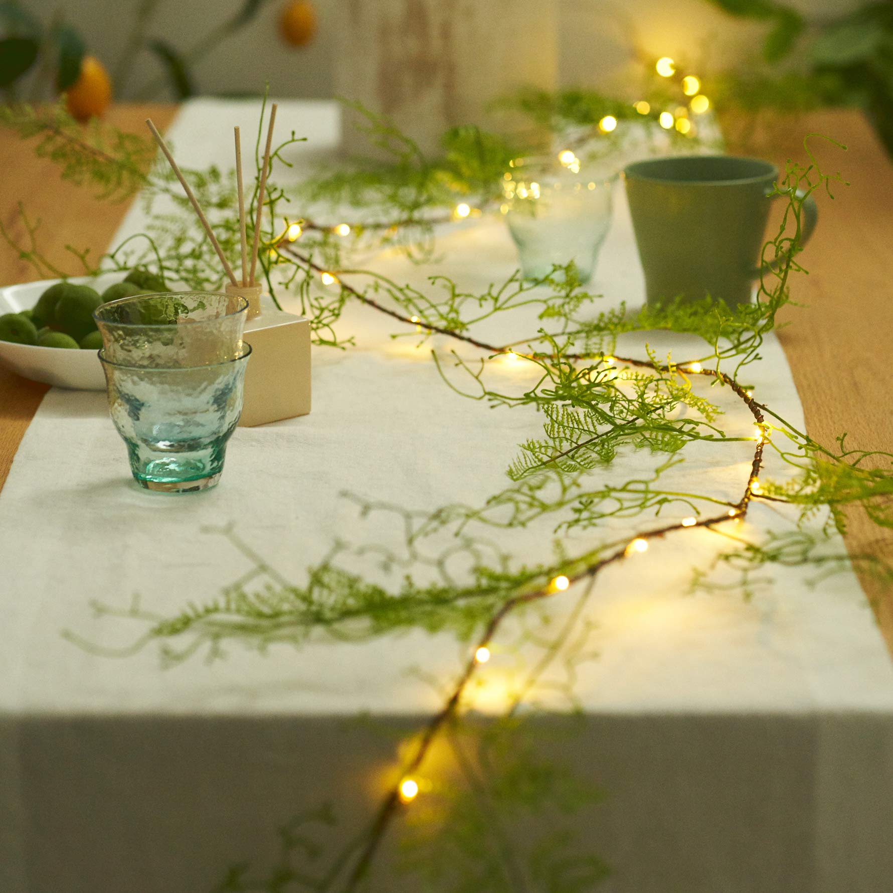 St. Patrick's Day Decorations - Battery Operated Green Fern Garland with LED Lights for Bedroom, Party & Home Decor | Perfect for Saint Patrick's Day Celebrations, Irish Themed Events & Festive Home Lighting