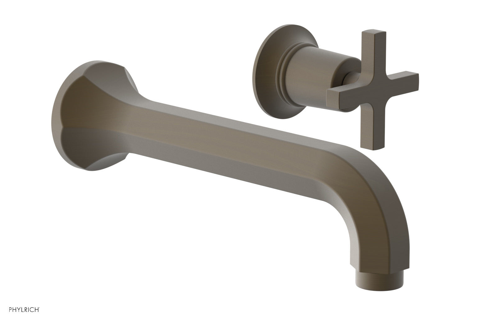 HEX MODERN Single Handle Wall Mounted Lavatory Faucet Set with Cross Handle 501 15 - Perfect for Bathroom Sink, Powder Room, and Guest Bath Installation