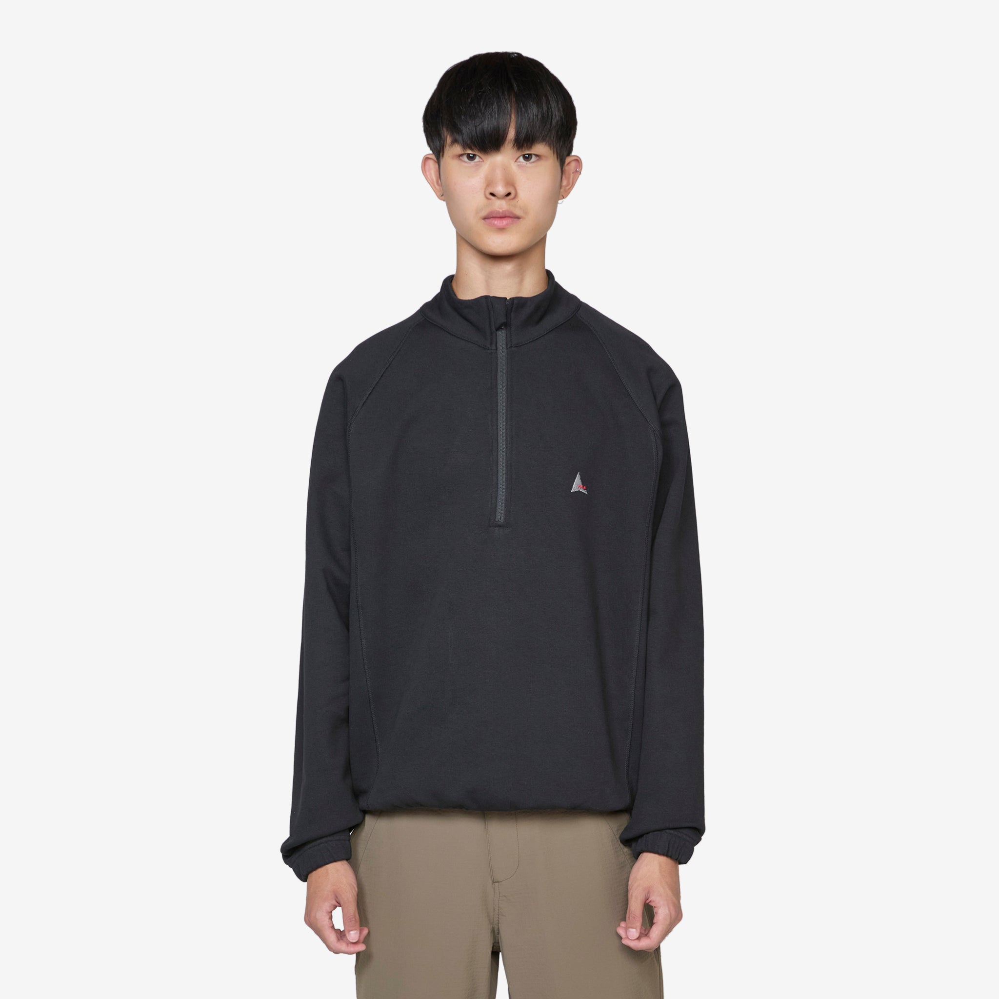 Premium Heavy Half Zip Sweatshirt for Men - Black | Warm & Comfortable Pullover for Outdoor Activities, Gym & Casual Wear