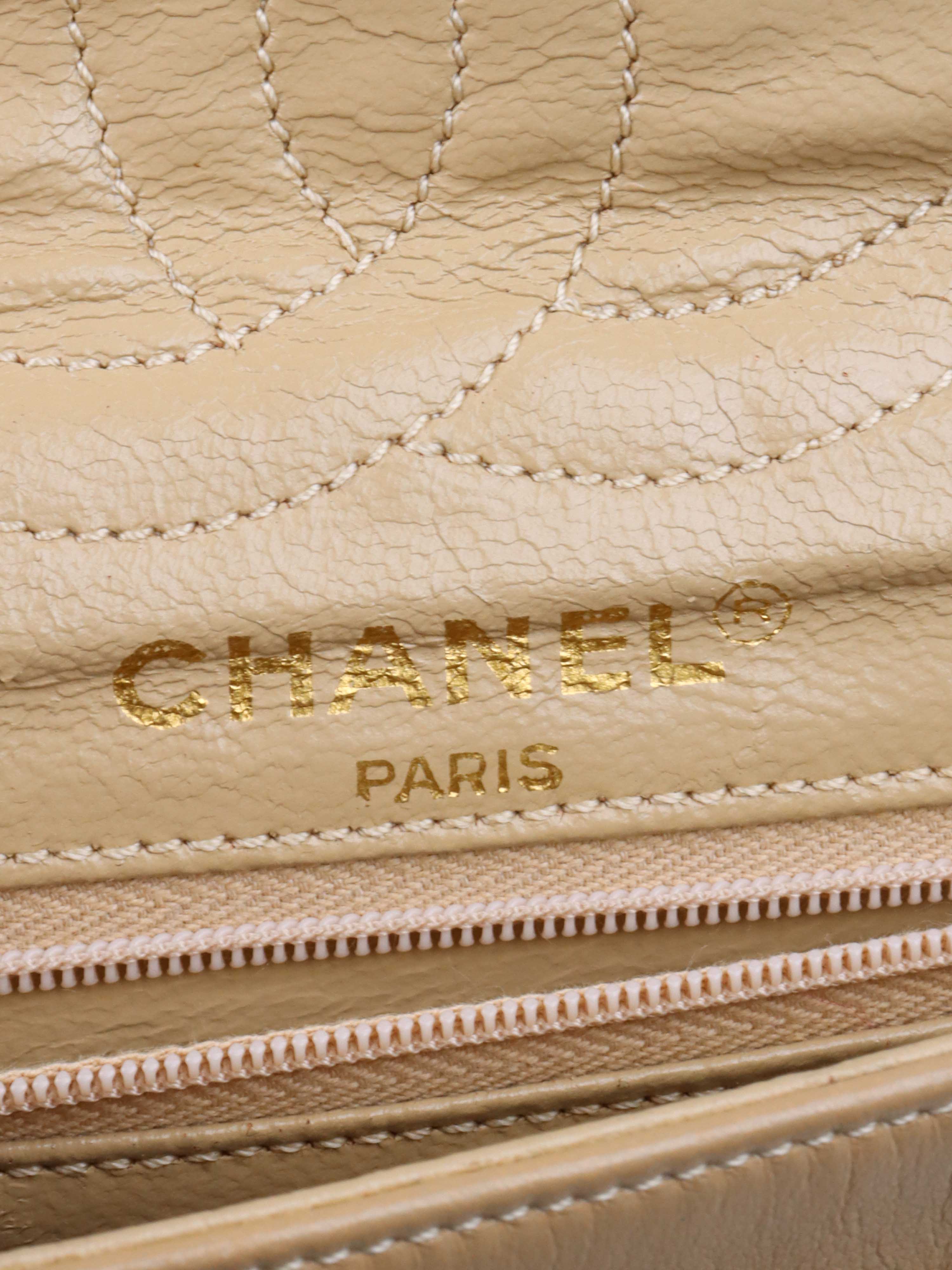 Vintage Chanel Two-Tone Beige Flap Bag - Classic Luxury Handbag for Women | Perfect for Evening Events, Date Nights & Special Occasions