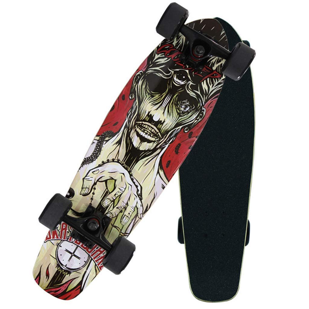 HYE-SPORT YEENUO Complete Pro Skateboard 27x7 Inch - 7-Ply Maple Wood Deck with Double Kick Concave Design - Perfect for Kids, Boys, Teens & Beginners - Great for Commuting, Tricks & Skatepark Riding