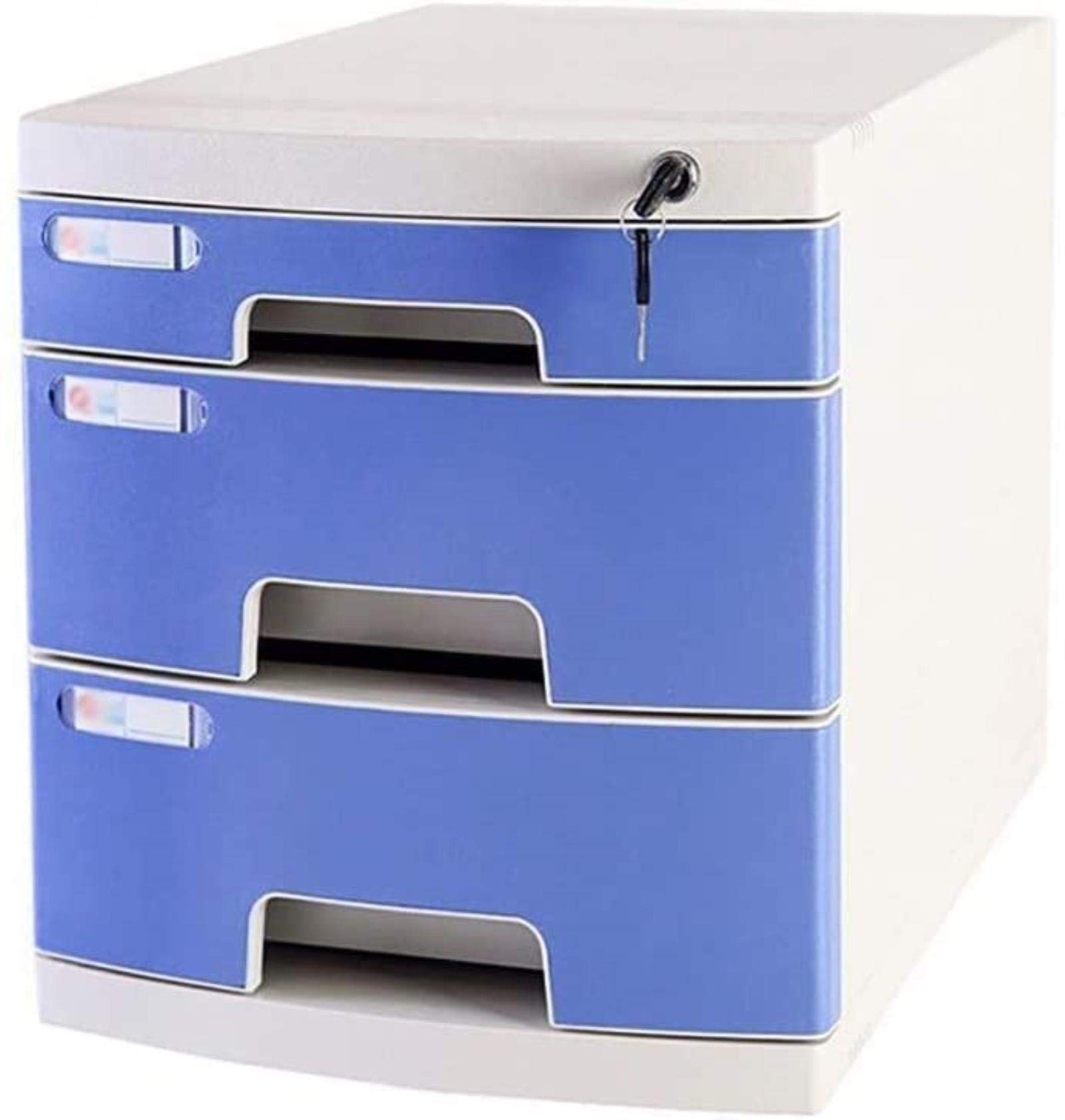 XBSXP Plastic File Storage Cabinet - 29.5x39.4x32.5cm Small White Office Drawer Organizer for Home & Office Supplies - Perfect for Document Filing, Stationery Storage and Workspace Organization (Size C1)